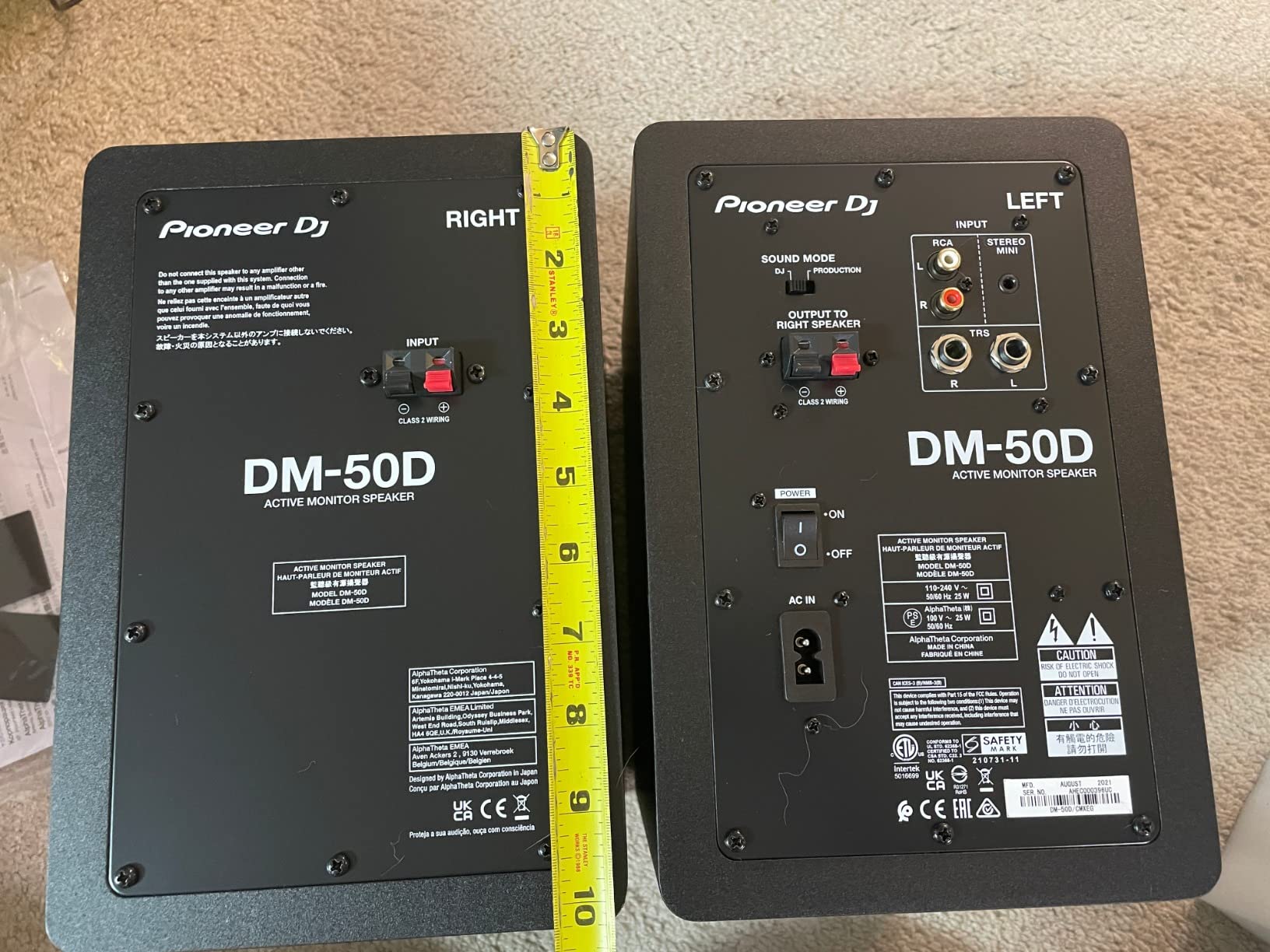 Pioneer DJ DM-50D 5-inch Active Desktop Monitor Speakers, Pair, Black customer photo 1