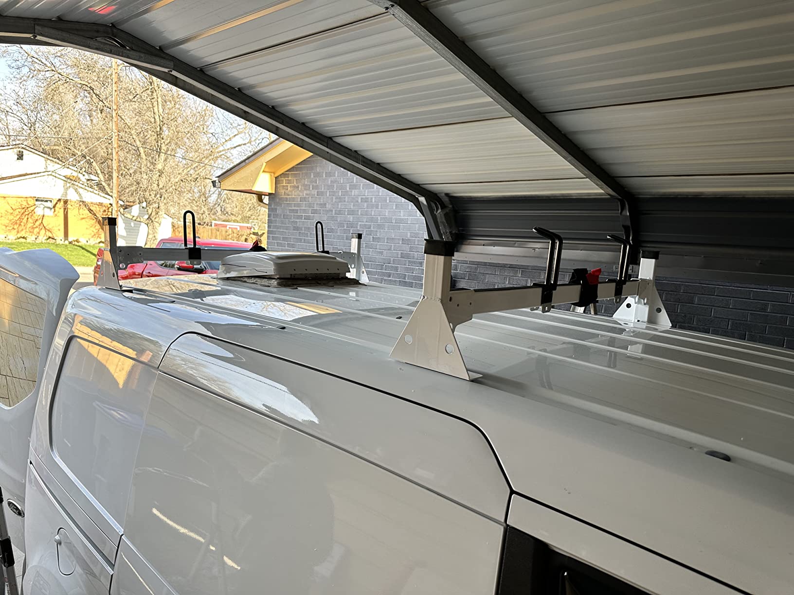 MELIPRON Van Roof Ladder Rack Fit for Ford Transit, 800 lbs Capacity customer photo 2