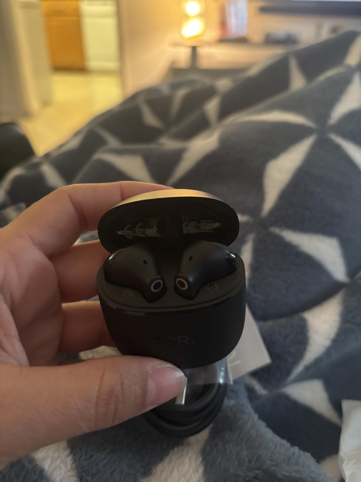 1 Hora Wireless Earbuds, Bluetooth 5.3 Ear Buds with Charging Case, Clear Calls, Deep Bass, Touch Control, Lightweight in-Ear Headphones Compatible with iPhone Android customer photo 2