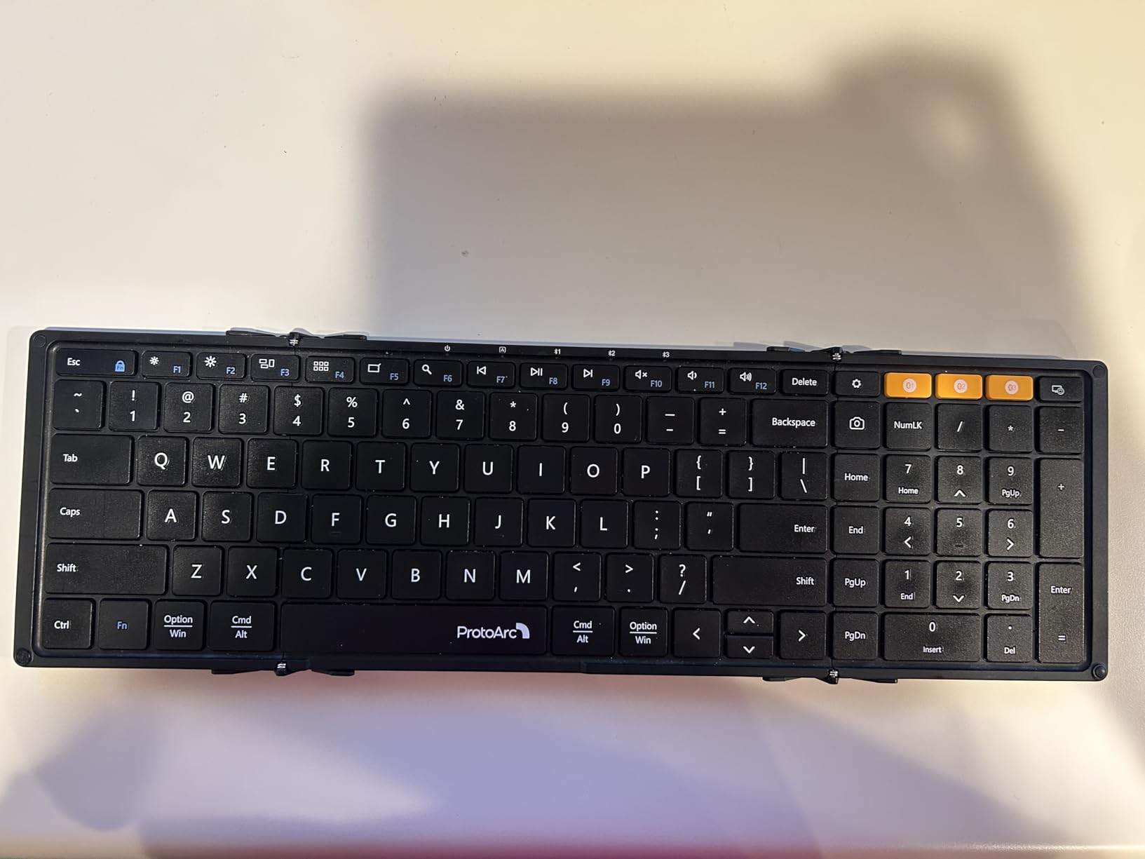 ProtoArc XK01 Full-Size Foldable Bluetooth Keyboard for Travel, Black customer photo 1