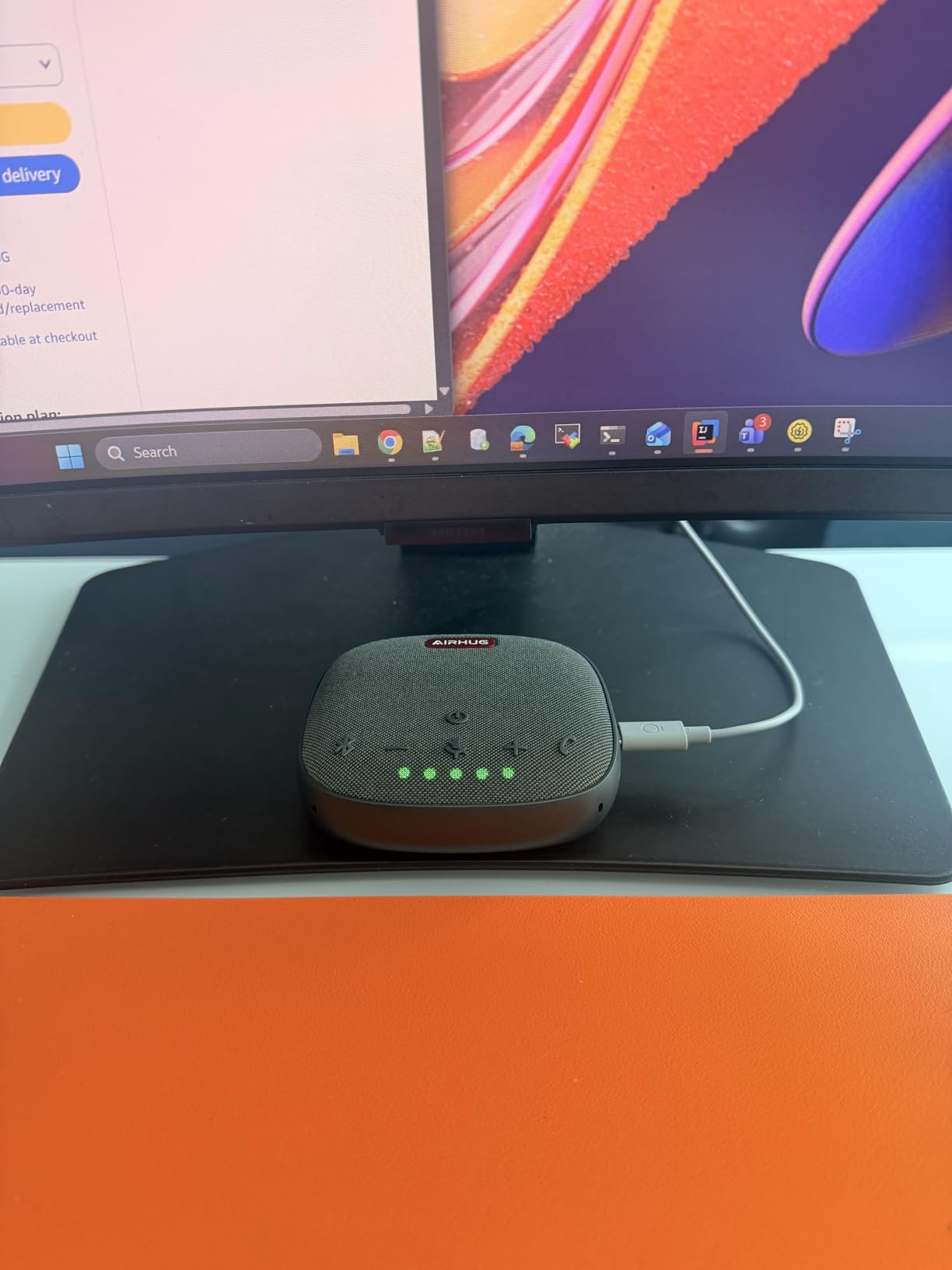 AIRHUG Conference Speaker and Microphone, Bluetooth & USB Speakerphone customer photo 1