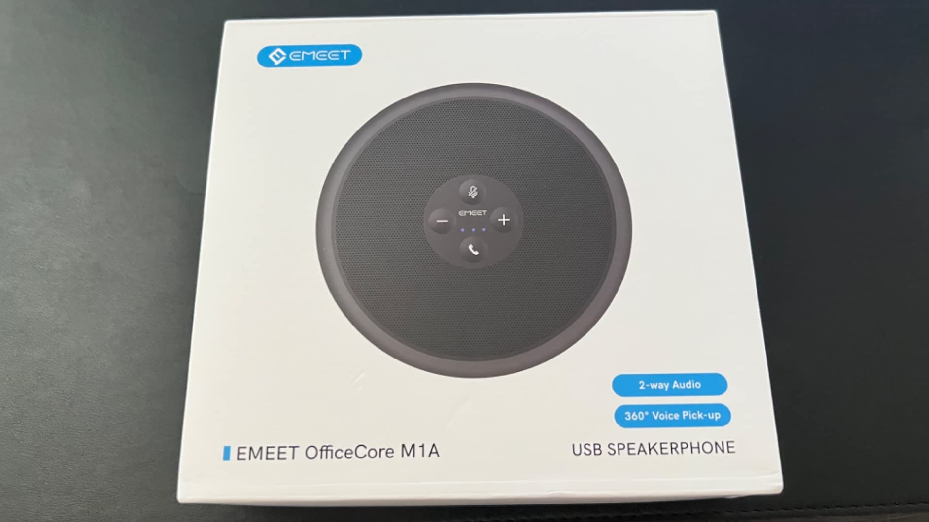 EMEET M1A USB Speakerphone, Built-in Mics, 360° Voice Pickup, Plug&Play customer photo 1