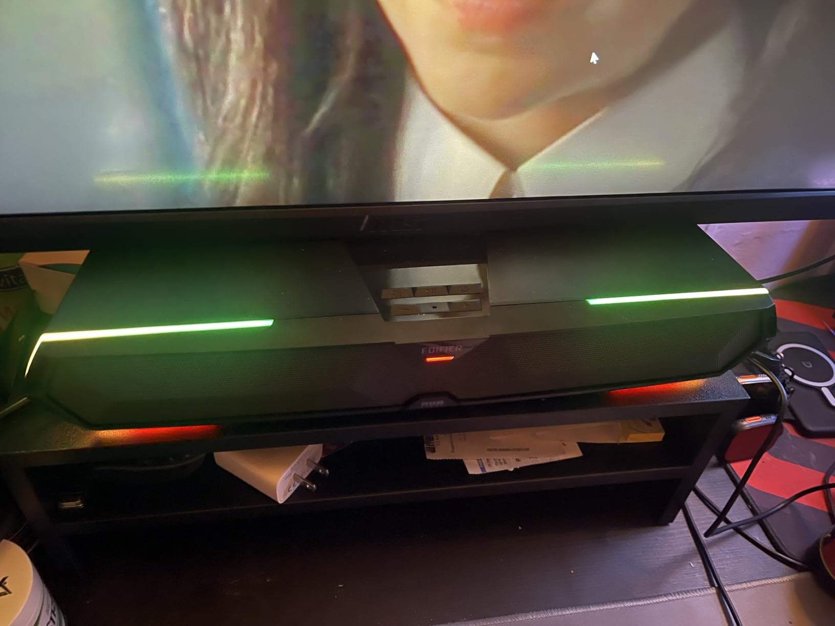Edifier MG300 Computer Sound Bar: Loud Speakers with Deep Bass - Switch RGB Built-in Microphone for Gaming Speakers Wireless Bluetooth 5.3 & USB Adapter PC Sound Bar for Desktop customer photo 2