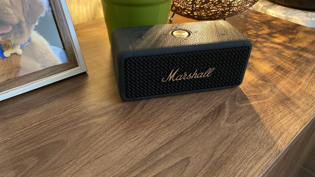 Marshall Emberton II Portable Bluetooth Speaker, Black & Brass customer photo 2