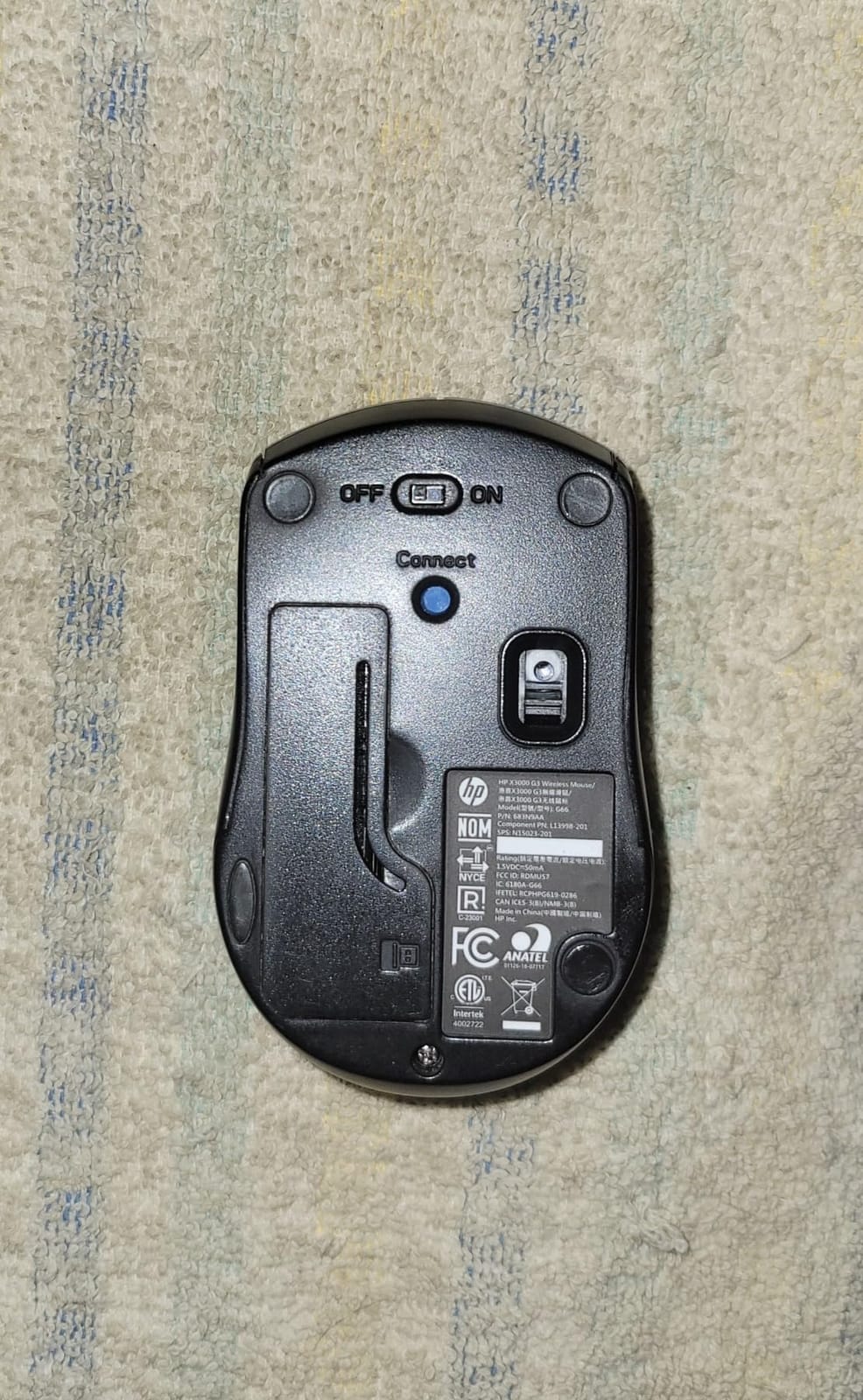 HP X3000 G3 Wireless Mouse - Black, 15-Month Battery, Side Grips for Control, Travel-Friendly, Blue LED, Powerful 1600 DPI Optical Sensor, Compatible with Wins PC/Laptop, Mac, Chromebook (683N7AA) customer photo 2