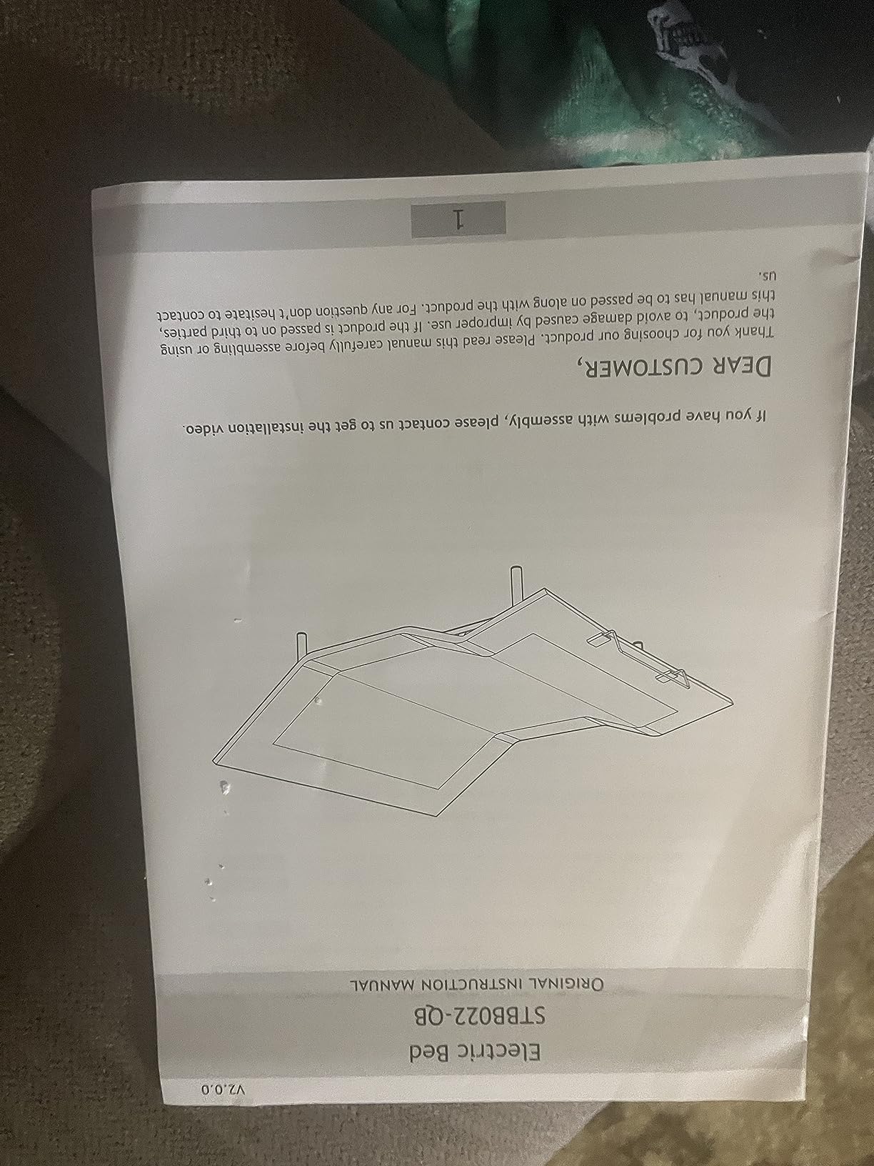 SHA CERLIN Electric Adjustable Queen Size Bed Base customer photo 1
