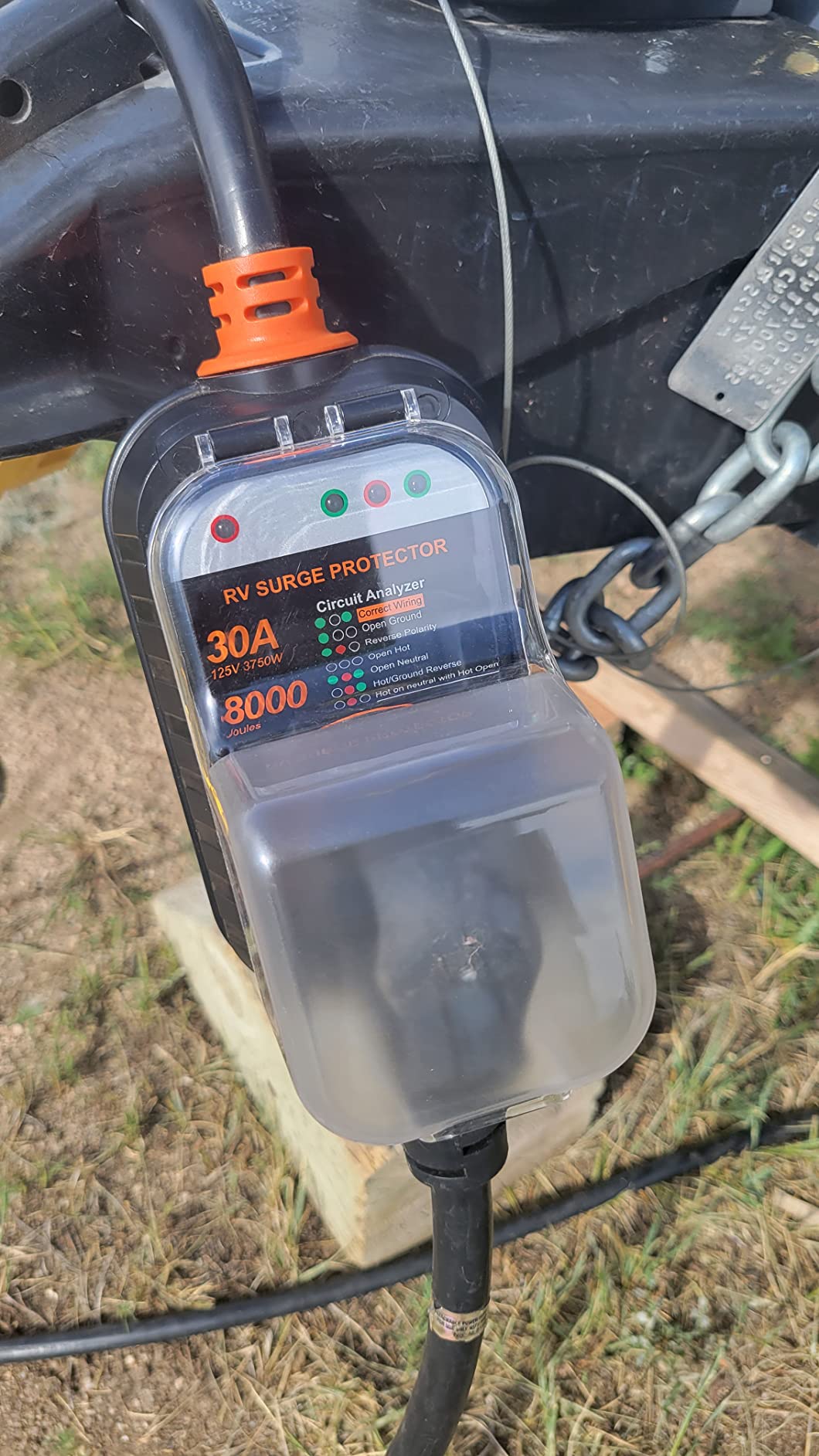 GEARGO RV Surge Protectors 30 Amp RV Circuit Analyzer, [𝟐𝟎𝟐𝟔 𝐍𝐞𝐰 𝐔𝐩𝐠𝐫𝐚𝐝𝐞𝐝 & 𝐆𝐞𝐧𝟐] Full Protection, RV Adapter Plug for Camper(Orange) customer photo 1