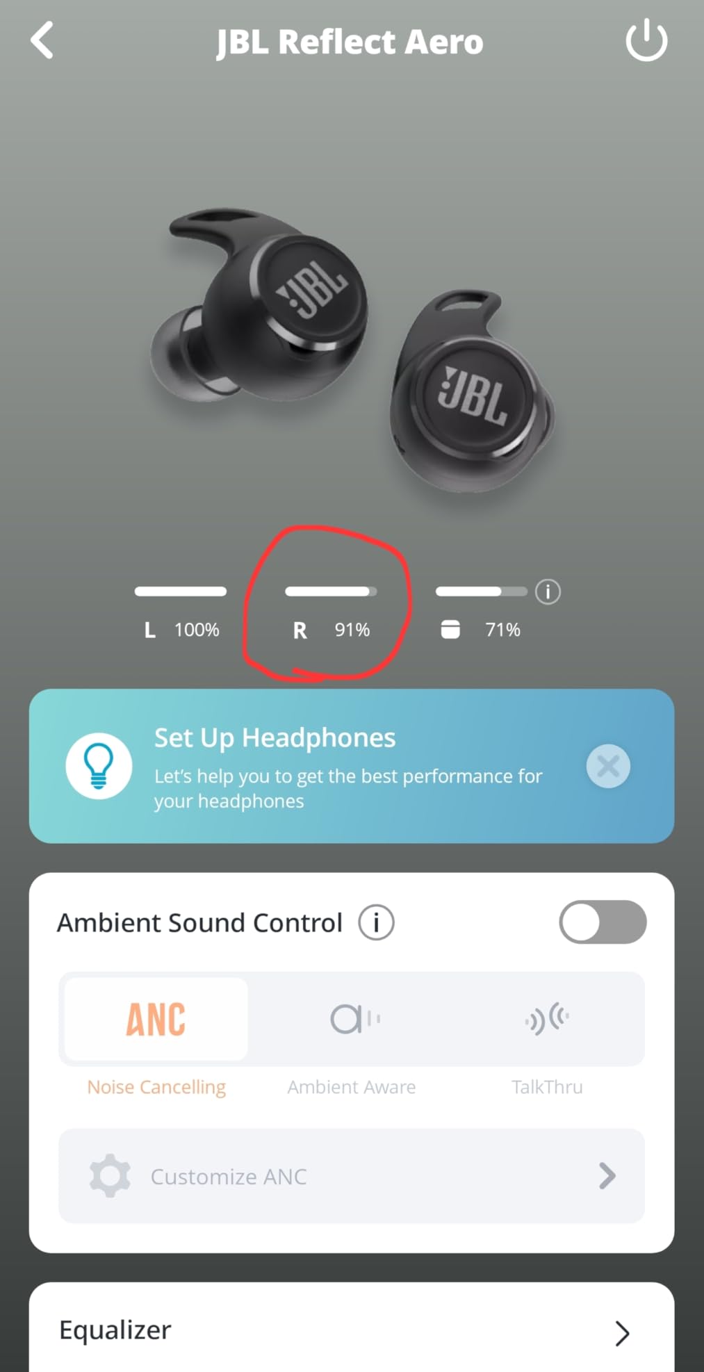 JBL Reflect Aero TWS - Cancelling Active Earbuds - White customer photo 1