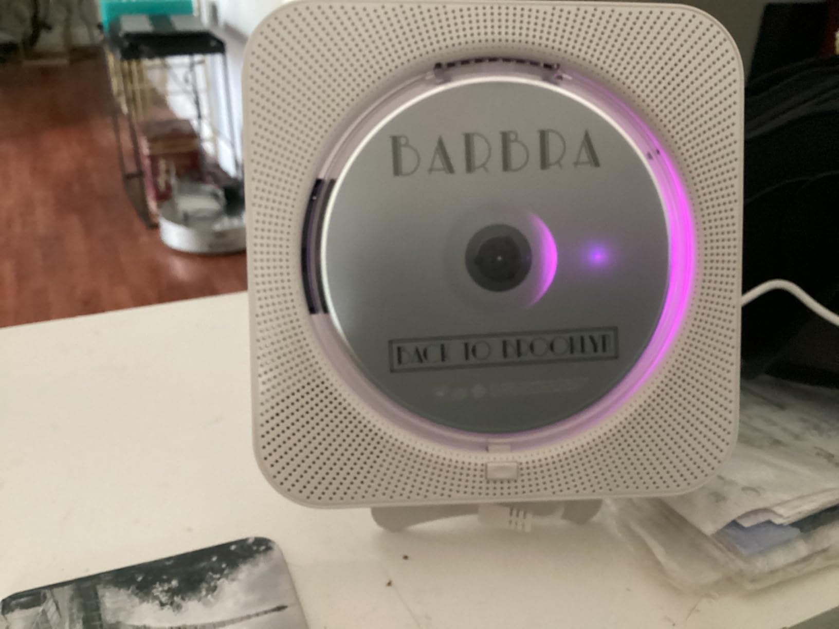 MICOCIOUS Bluetooth Portable Home CD Music Player with Remote Control, Timer, Built-in Speakers and LED Display - FM Radio Boombox (White) customer photo 1