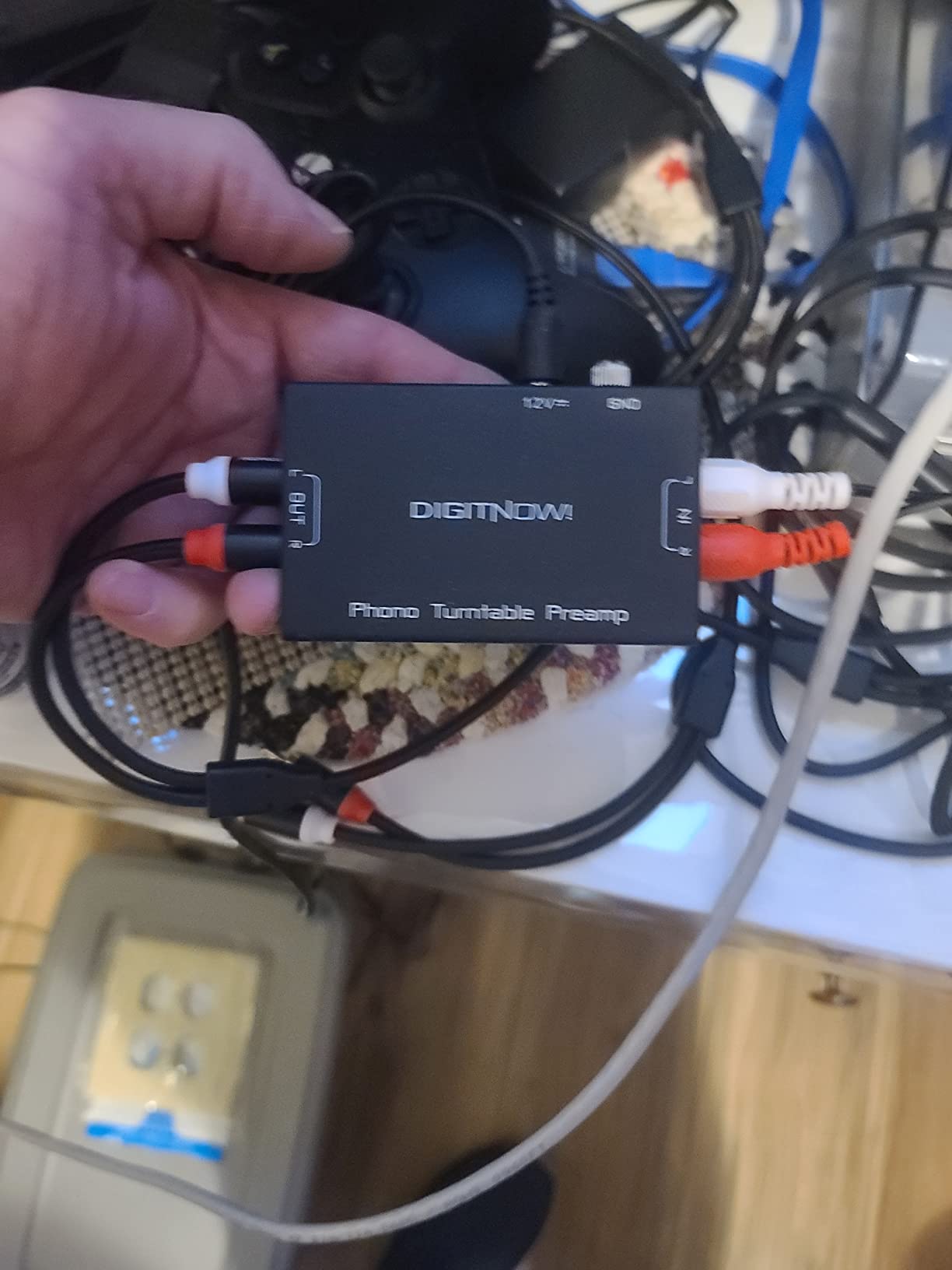 Phono Turntable Preamp,Low Noise Stereo Preamplifier with RCA Input/TRS Output, High-Fidelity Audio with 12V DCAdapter for Vinyl Phonograph - Home Audio customer photo 1