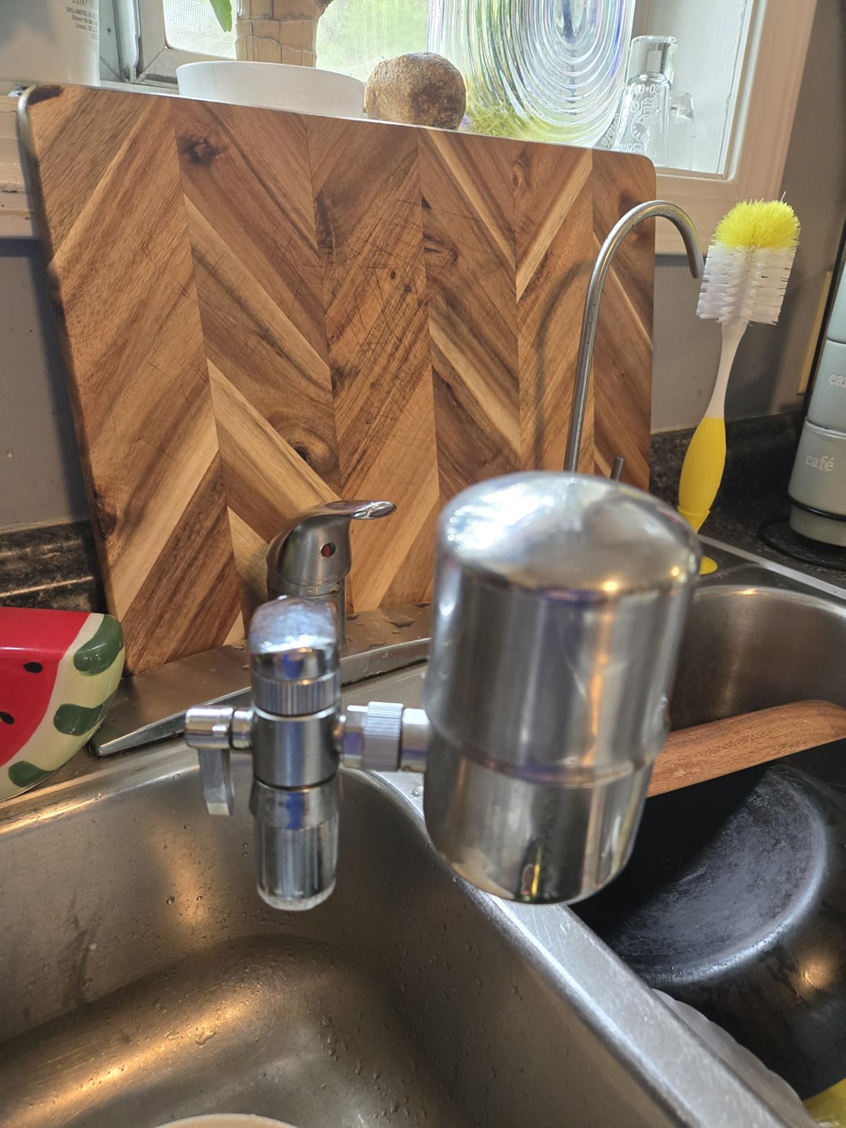 WINGSOL Stainless Steel Water Filter for Sink Faucet, NSF/ANSI 42&53, 360° Rotating Tap Purifier Reduces PFAS, Lead, Chlorine & Microplastics, 350 Gallons Long-Lasting for Kitchen & Bathroom customer photo 2