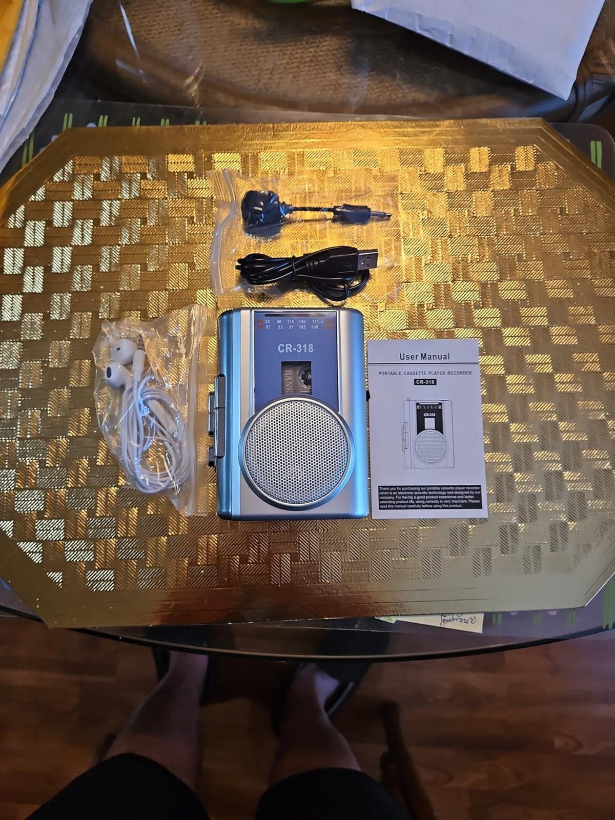 Gracioso Small Cassette Tape Player with AM FM Powered by DC or AA Battery customer photo 2