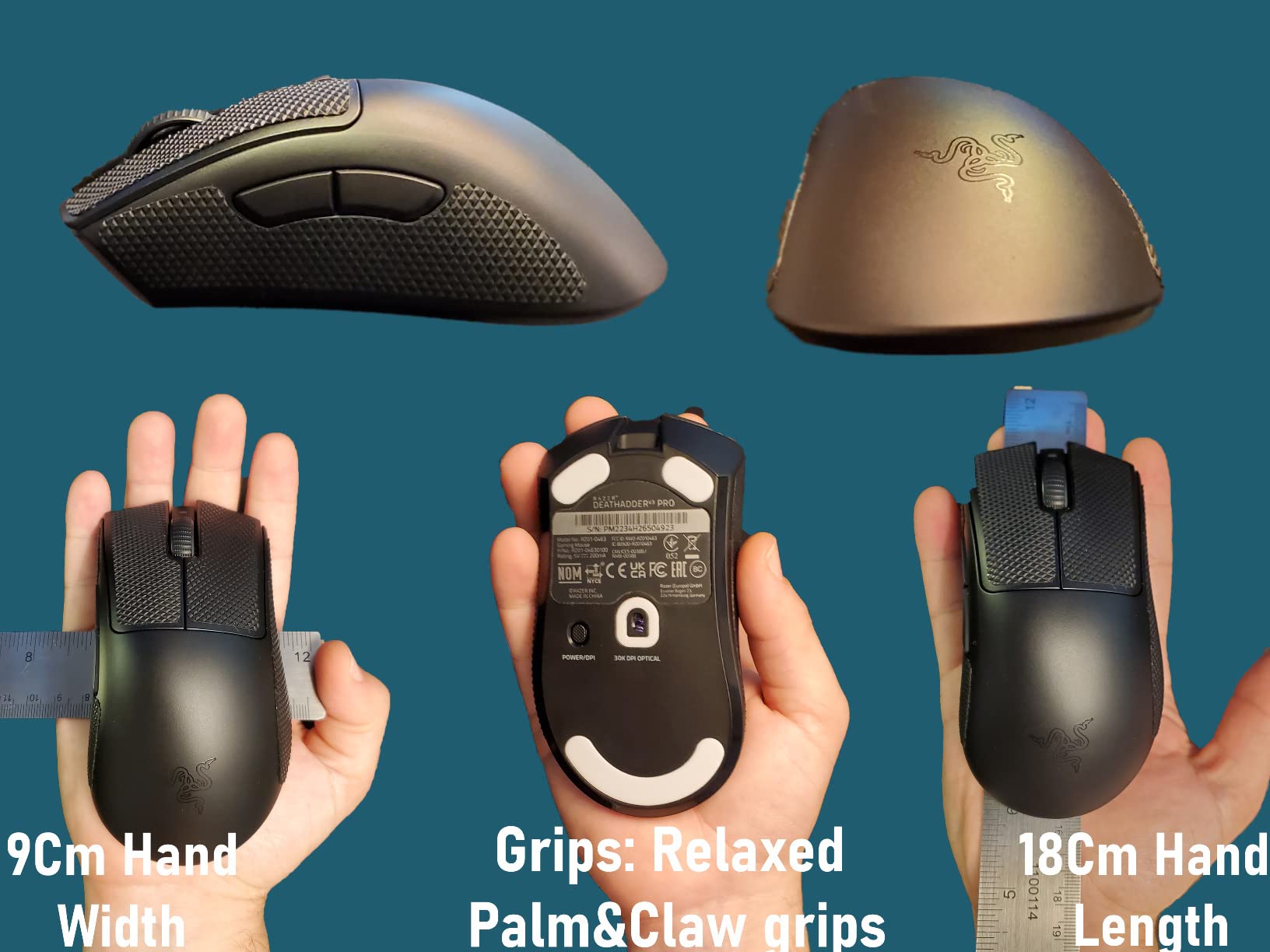 Razer DeathAdder V3 Pro Wireless Gaming Mouse, 64g, 90 Hr Battery, White customer photo 2