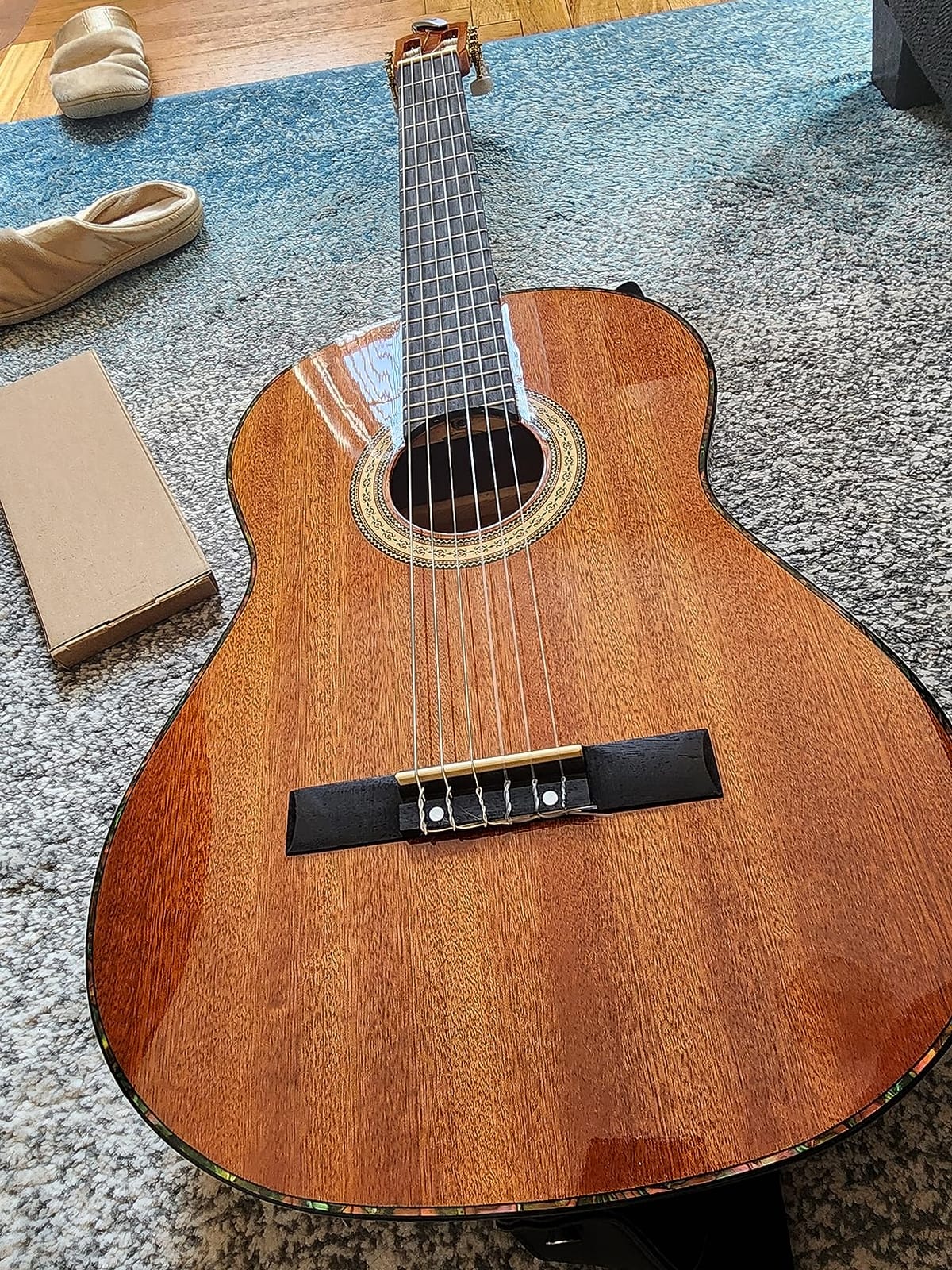 Classical Guitar 4/4, 39 Inch Full Size Nylon String Guitar for Beginner Adults, Guitar Bundle with Gig Bag & Footstool, Sapele Brown, by Vangoa customer photo 2