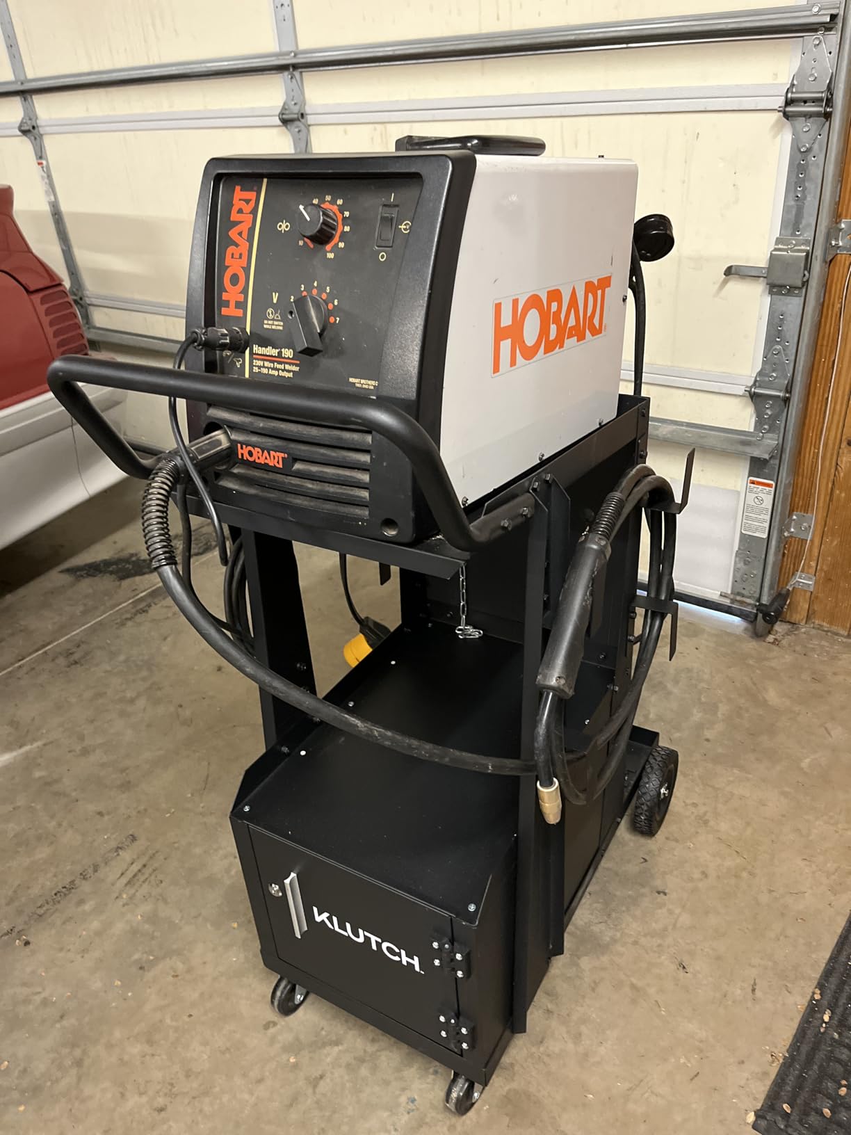 Klutch 2-Tier Welding Cart with Cabinet, 100-Lb., 31.5in.L x 16.1in.W customer photo 1