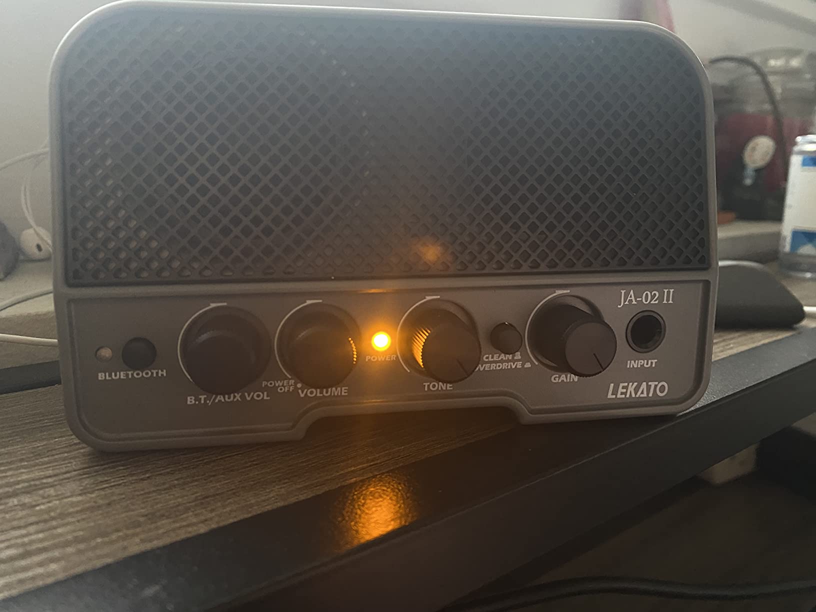 LEKATO Mini Guitar Amp Rechargeable Electric Guitar Amplifer 5W, Clean/Overdrive Channels,Portable Small Amp for Guitarist Practice,Black customer photo 1