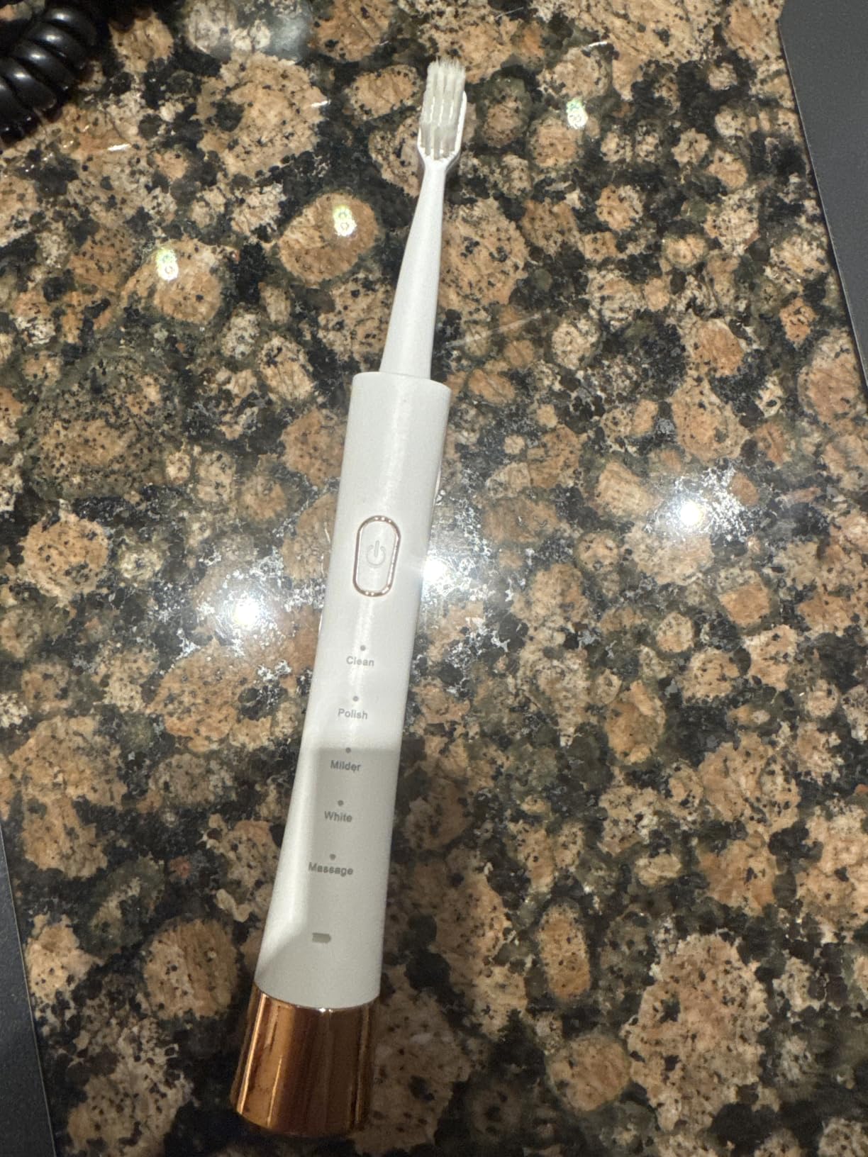 AJELU Sonic Electric Toothbrush for Adults, USB Rechargeable Sonic Toothbrush with 8 Brush Heads, Smart Timer, 5 Modes, 2-Hour Fast Charge Last 30 Days, Pink customer photo 2