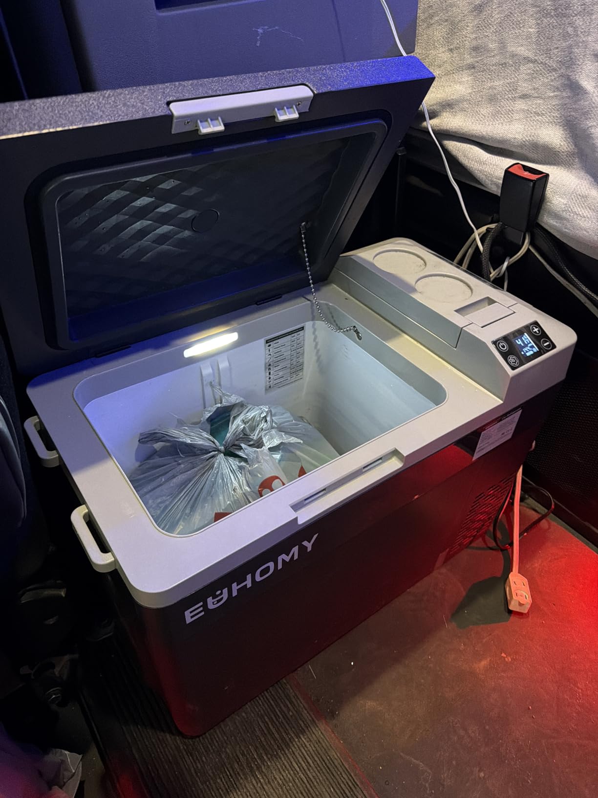 EUHOMY 24QT 12 Volt Refrigerator, Electric Cooler, Usable Battery, -4℉~68℉ customer photo 2