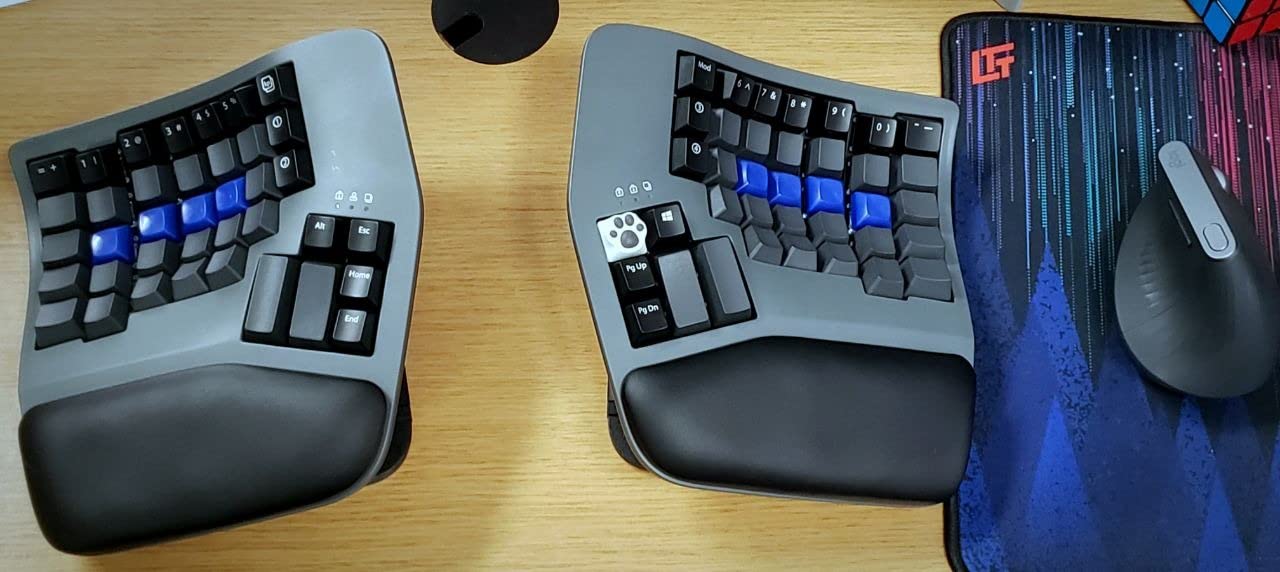 Kinesis Advantage360 Professional Split Ergonomic Keyboard - Bluetooth | Mechanical Switches | Fully Programmable Open Source | Contoured Shape | Adjustable Tenting | Backlit customer photo 1