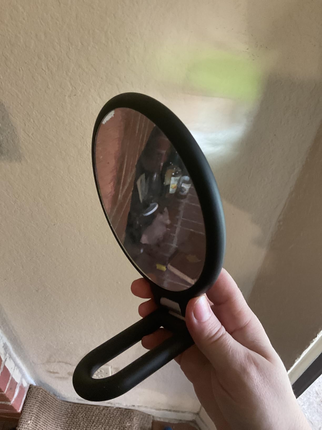 CLSEVXY Magnifying Handheld Mirror Double Sided, 1X 15X Magnification Hand Mirrors, Travel Folding Hand Held Mirror, 360°Rotation Pedestal Makeup Vanity Mirror customer photo 2