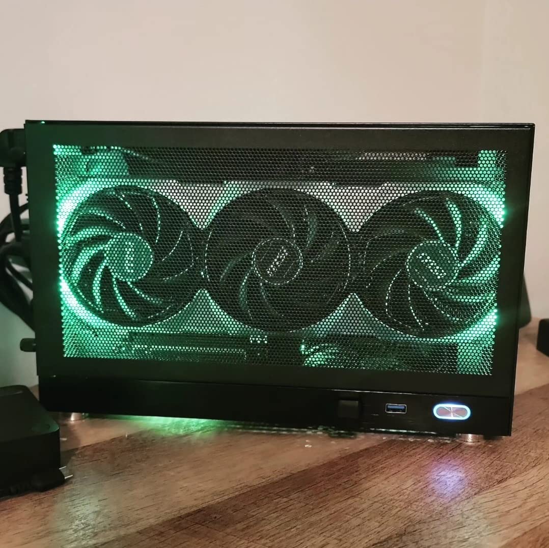 S300 - Gaming Case - Front I/O USB 3.0 Type - C Port - SFX Power Supply 100-130mm -Cable Management System - luminum Mini-ITX Motherboard Small Portable for PC (PCIe 3.0 16X Riser Cable) customer photo 2
