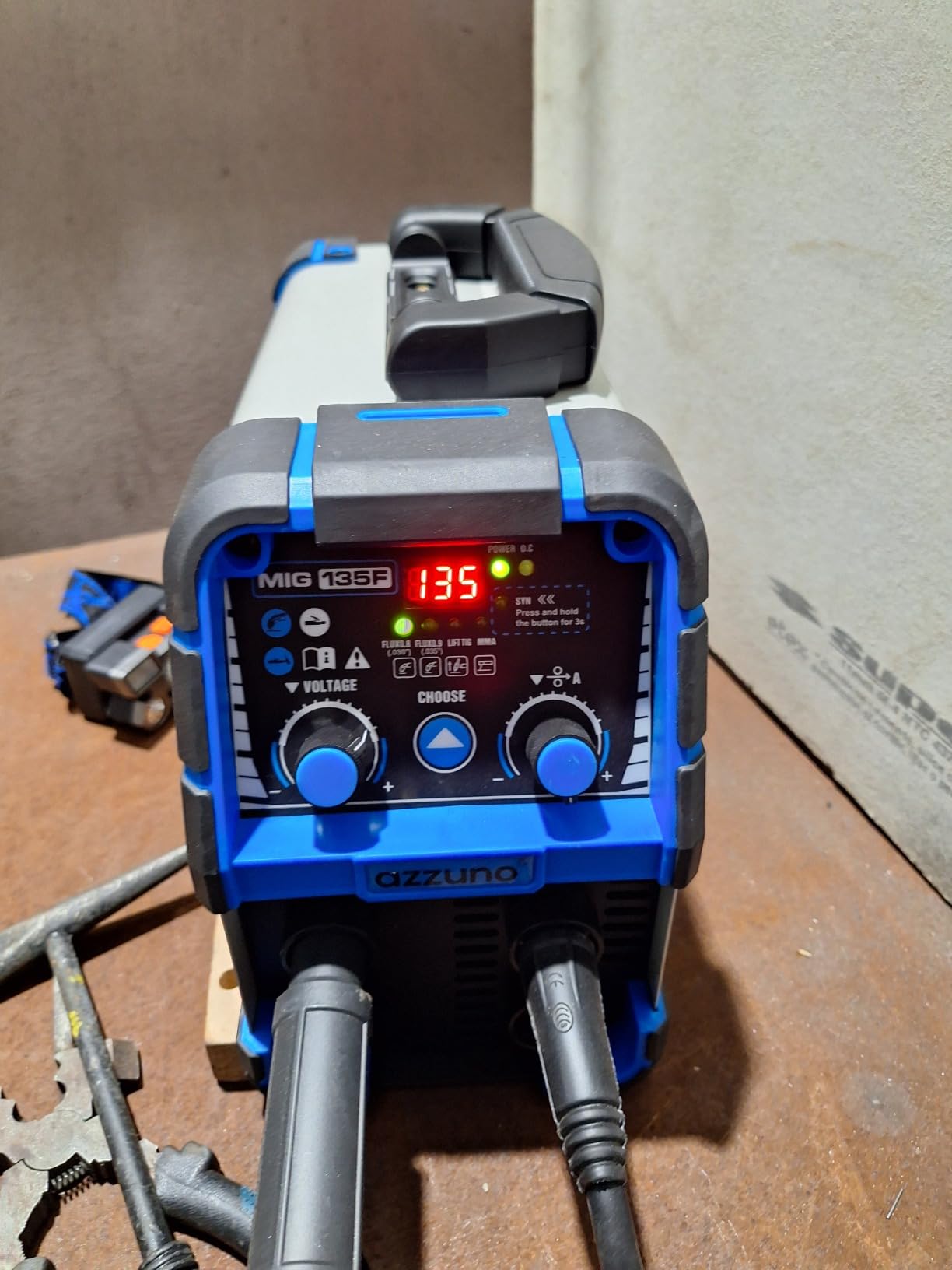 AZZUNO 135A MIG Welder 110V, 3-in-1 Flux Core MIG/Lift TIG/Stick Welding customer photo 1