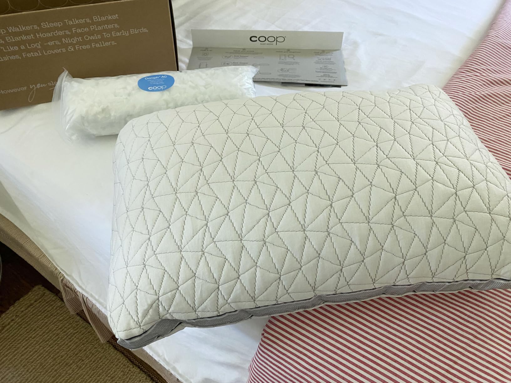 Coop Home Goods Cool+ Cut-Out Adjustable Pillow Queen with Cooling Gel & Shoulder Cut-Out for Head Support, Side Sleeper Pillow, Neck Support for Sleeping, CertiPUR-US/GREENGUARD Gold customer photo 1