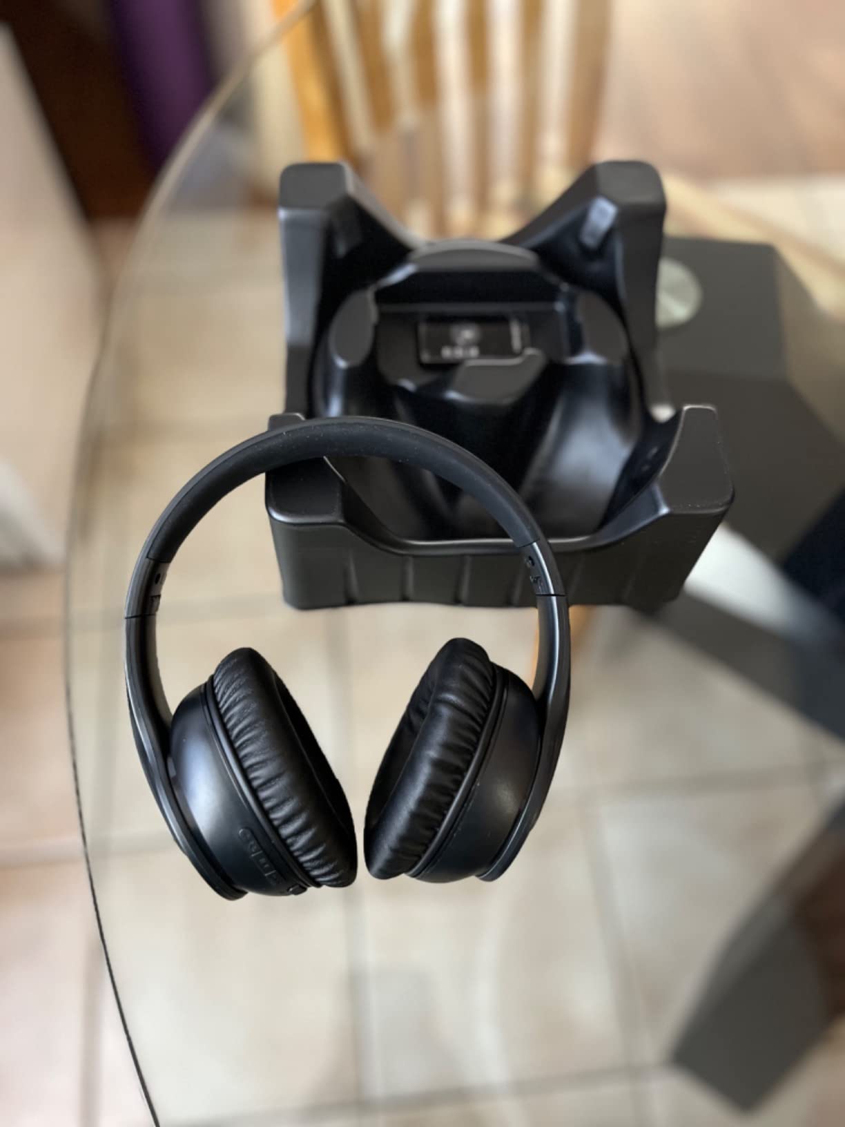 Wireless Over-Ear Headphones Transmitter Set for TV Movie Bluetooth 5.3 aptX LL No Delay 50 Hours Immersive Sound Enhanced Volume and Clarity (Digital Optical TOSLINK RCA AUX) customer photo 2