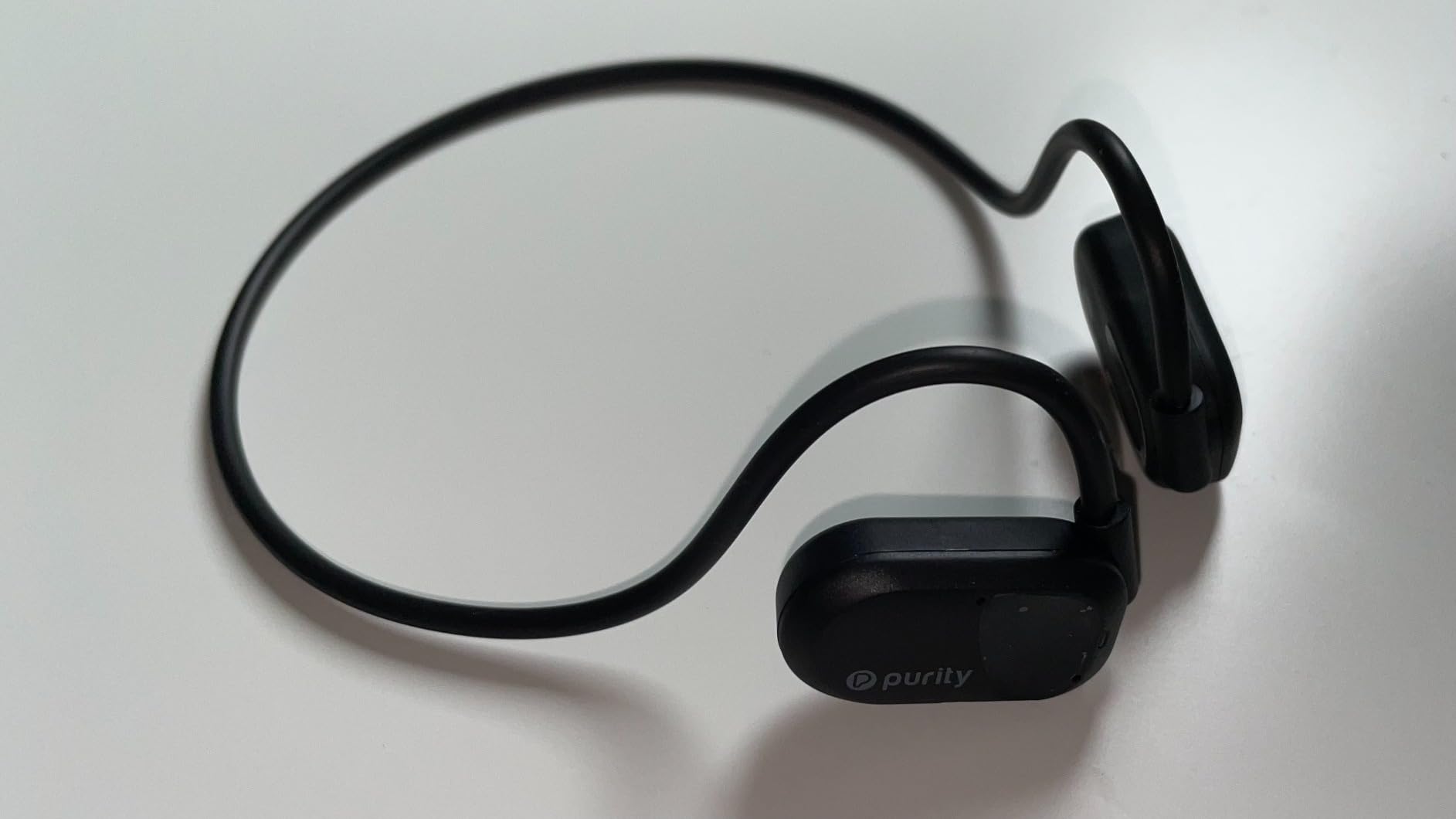 Purity Air Open Ear Headphones - True Air Conduction Wireless Bluetooth Open Ear Earbuds with Dual Mic for iPhone/Android - Secured Long Wearing Comfort, Sports Sweat Resistant (Black/Black) customer photo 1