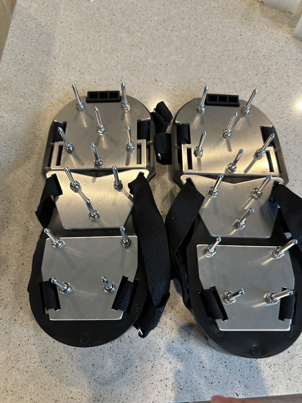 Lawn Aerator Shoes for Grass - Pre-Assembled Grass Aerator Shoes for Lawn - Soil Yard Aerator Tool for Aerating Patio Garden, Black customer photo 1