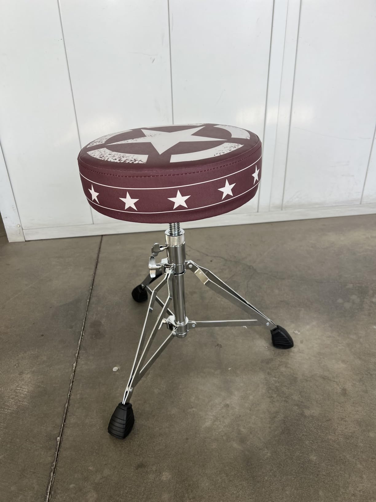 STRICH Drum Throne, Height Adjustable Padded Seat Drum Stool, Heavy Duty Swivel Drum Chair, Double Braced Padded Stool with 5A Drumsticks, SDB-20 customer photo 1