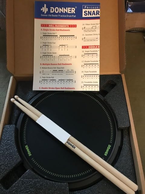 Drum Practice Pad, Donner Drummer Practice Pad - Quiet Drum Pad 12 Inches customer photo 1