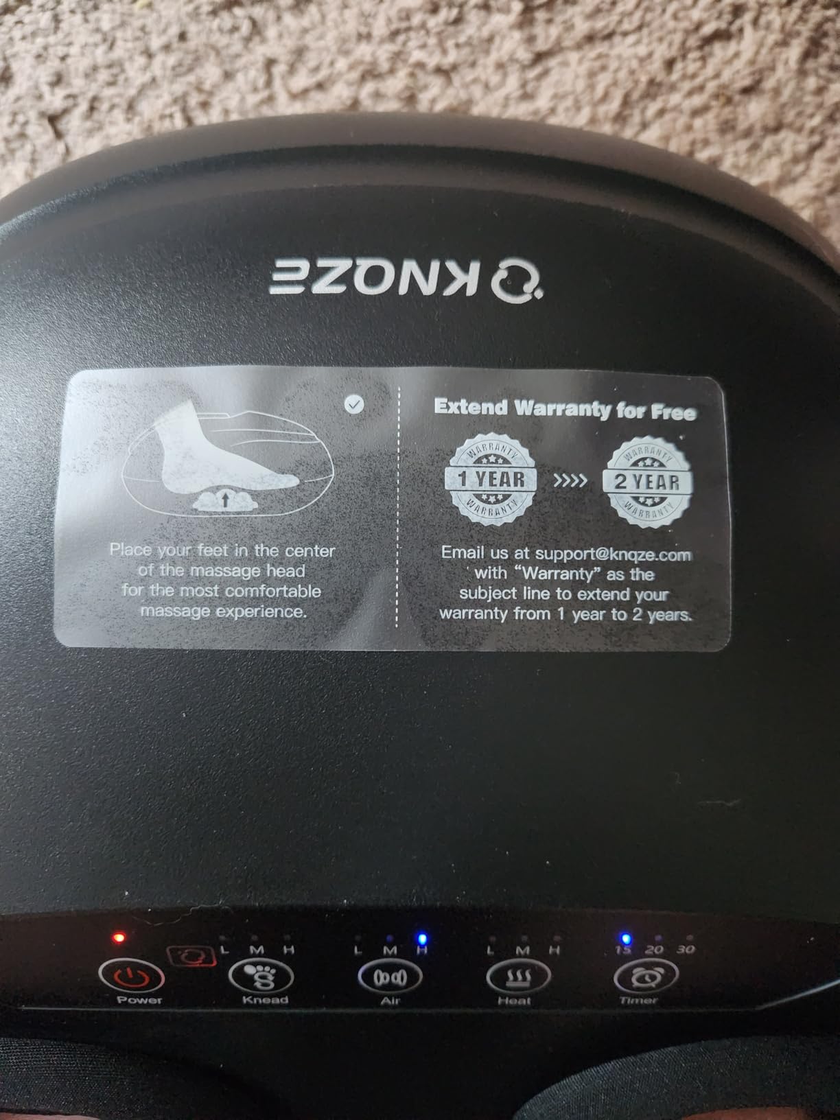 KNQZE Shiatsu Foot Massager with Heat for Plantar Fasciitis, FSA Eligible customer photo 1