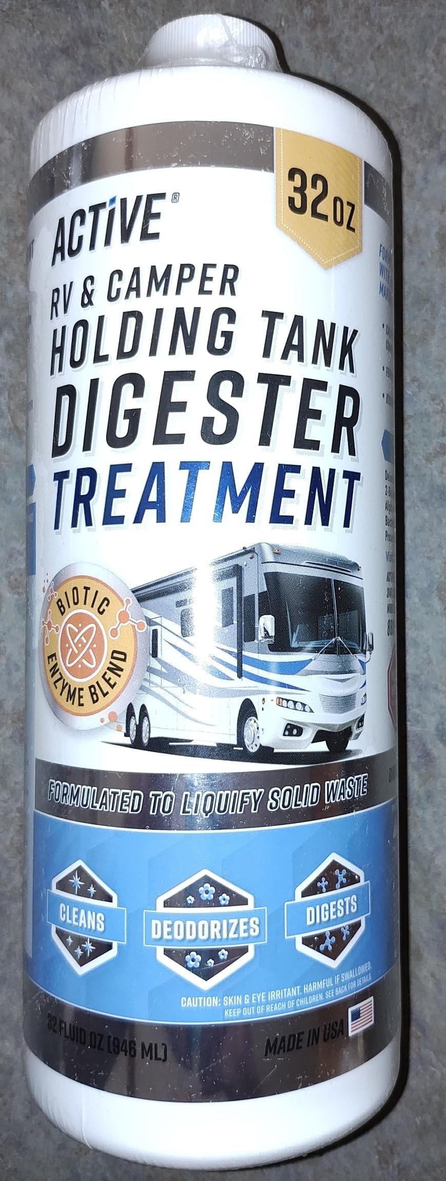 RV Black Tank Treatment Toilet Chemicals - 16 Treatments Waste Digester for Holding Tank, Gray Water Tank in RVs, Campers & Boat - Camper Toilet Sensor Cleaner, Sewer Deodorizer, 32oz - Made in USA customer photo 1