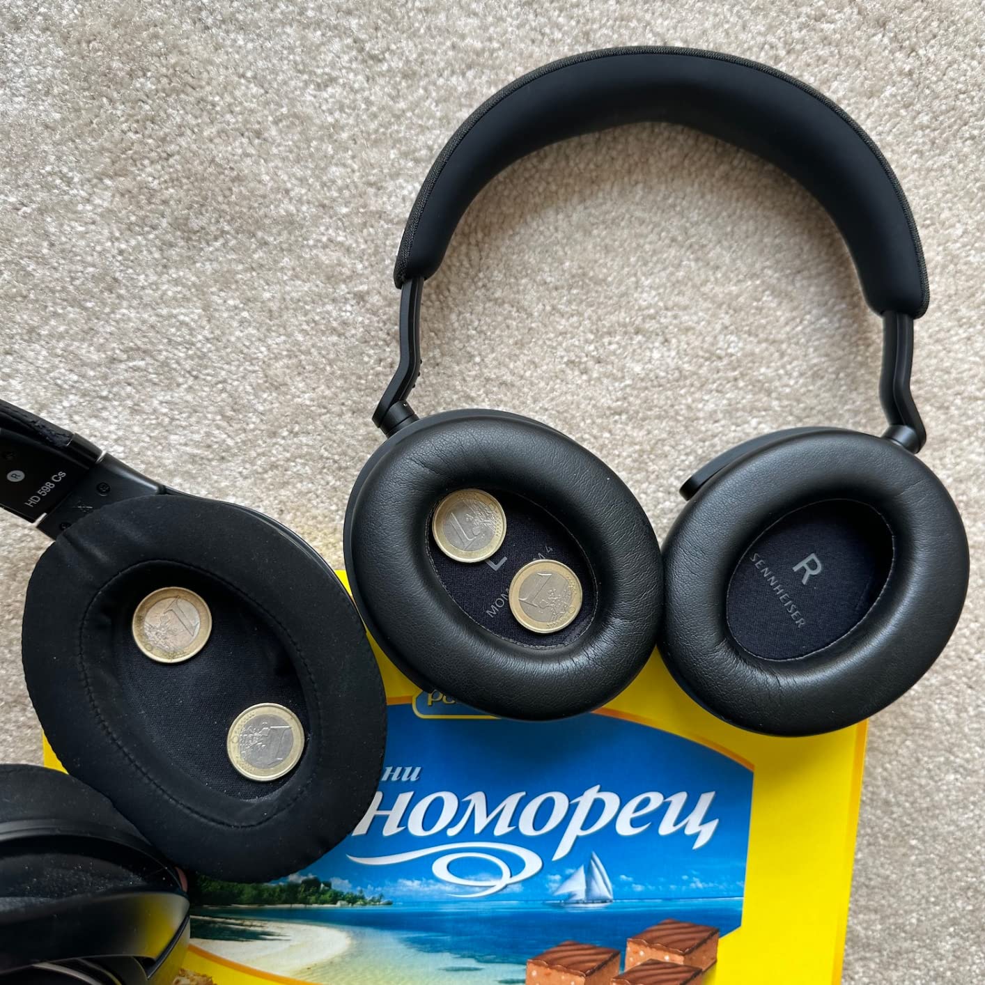 Sennheiser Consumer Audio Momentum 4 Wireless Headphones - Bluetooth Headset for Crystal-Clear Calls with Adaptive Noise Cancellation, 60h Battery Life, Lightweight Folding Design - Black/Copper customer photo 1