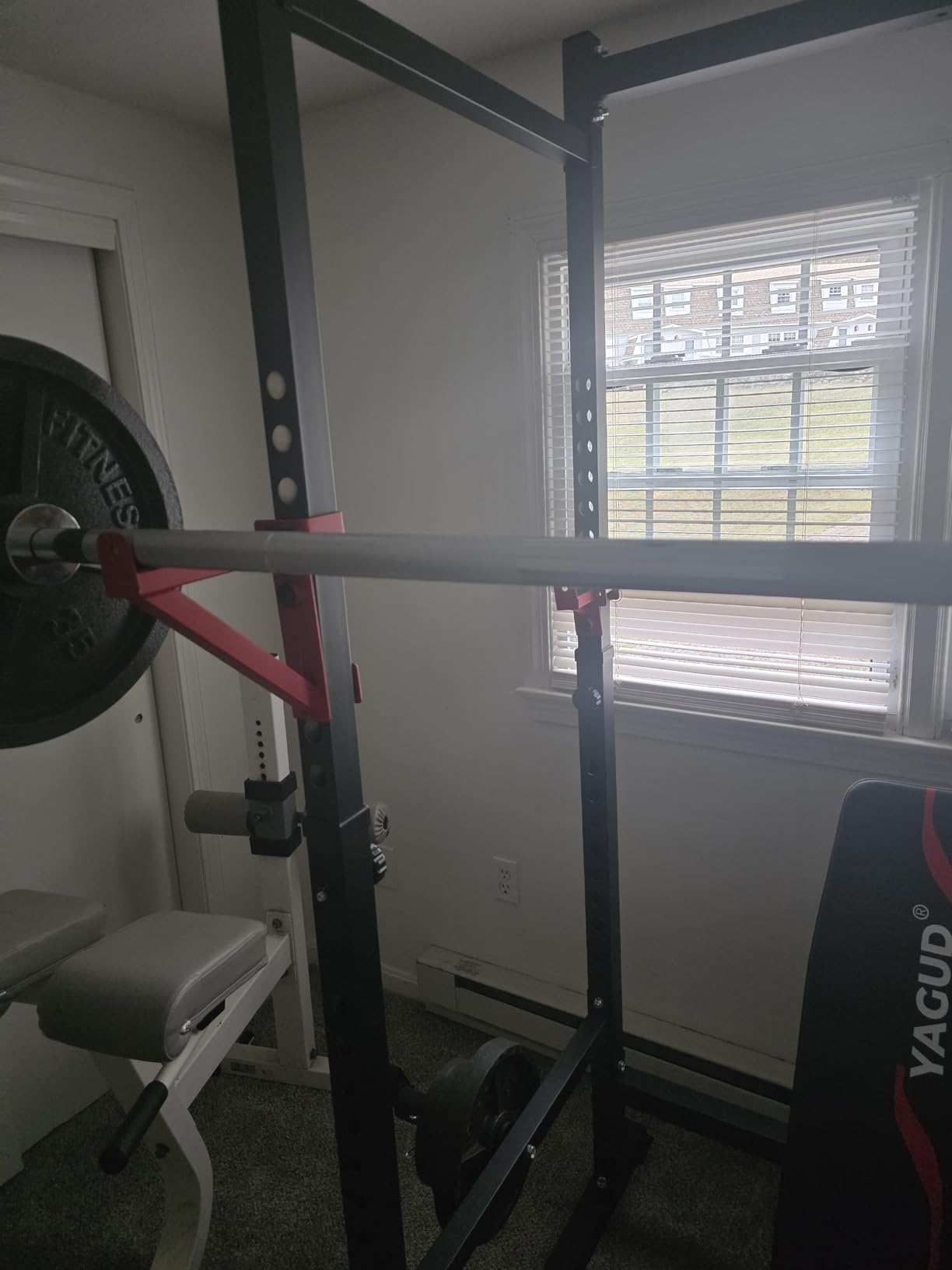 Bongkim Power Rack, Rack Cage for Weight Training, Adjustable Squat Stand Rack for Home Gym Equipment, Lifting Cage with 660lb Capacity customer photo 1
