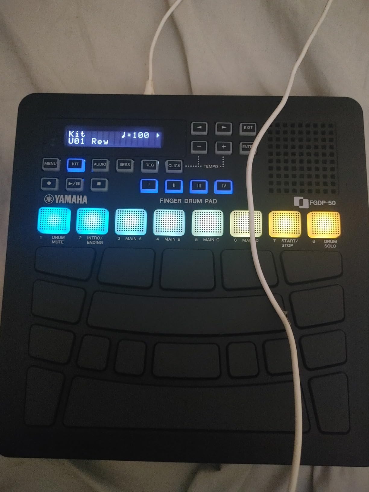 Yamaha Finger Drum Pad – Portable Electronic Drum Pad with Built-In Sounds, Speaker, USB MIDI, and Battery Power for On-the-Go Music Making FGDP-50 customer photo 2