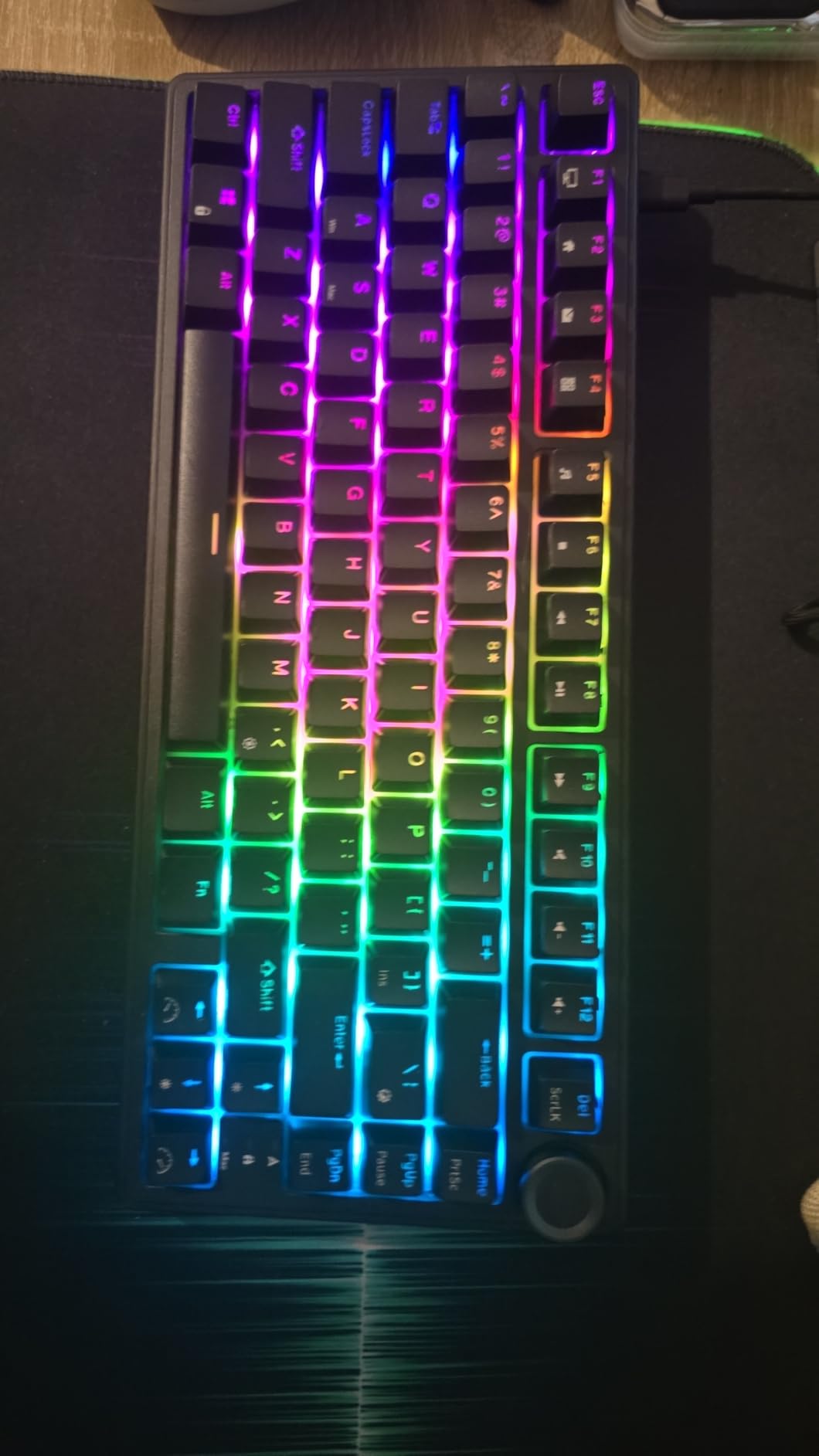 RK ROYAL KLUDGE R75 Wired Mechanical Gaming Keyboard, 75% Hot-Swap Mechanical Keyboard Volume Knob, Soft Pre-lubed Tactile Brown Switch customer photo 1