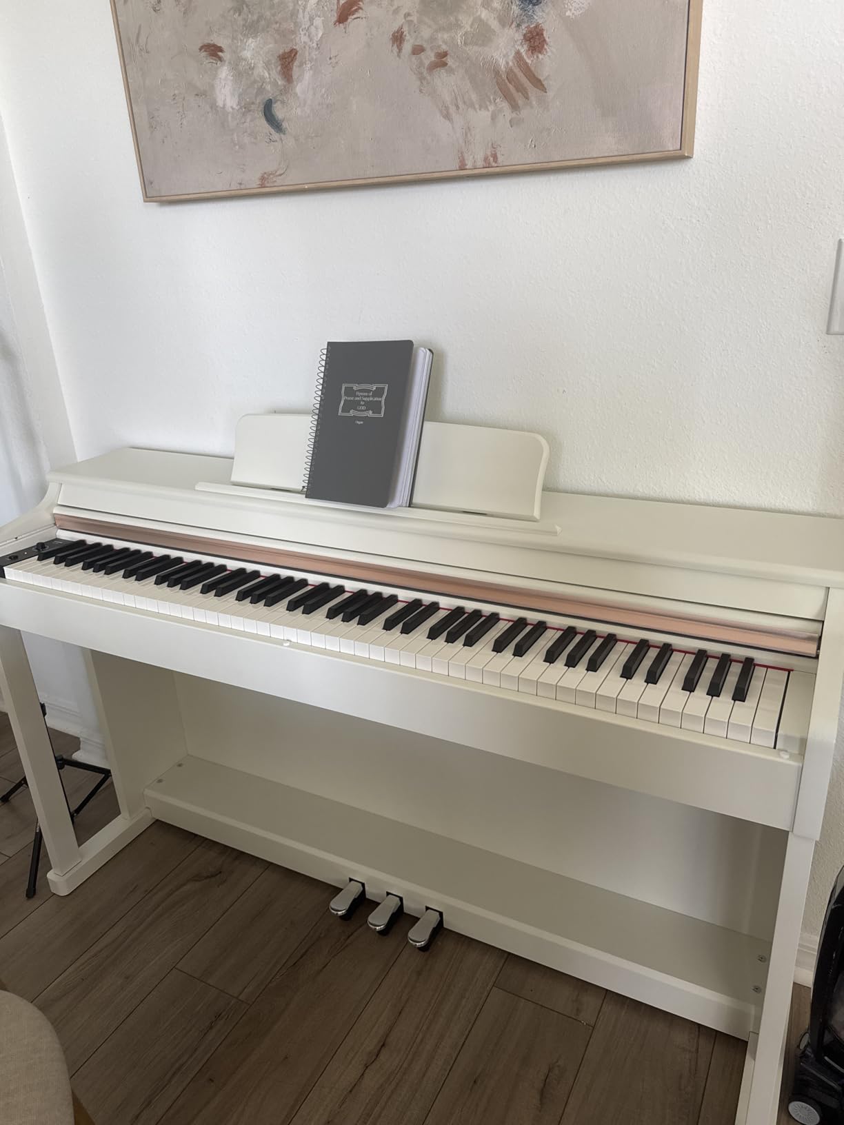 Donner Digital Piano with 88 Key Dynamic Graded Hammer Action Weighted Keyboard Piano, DDP-200 Upright Digital Piano for Professional with LCD Screen/5 Reverb/BT MIDI/Three Pedal customer photo 1