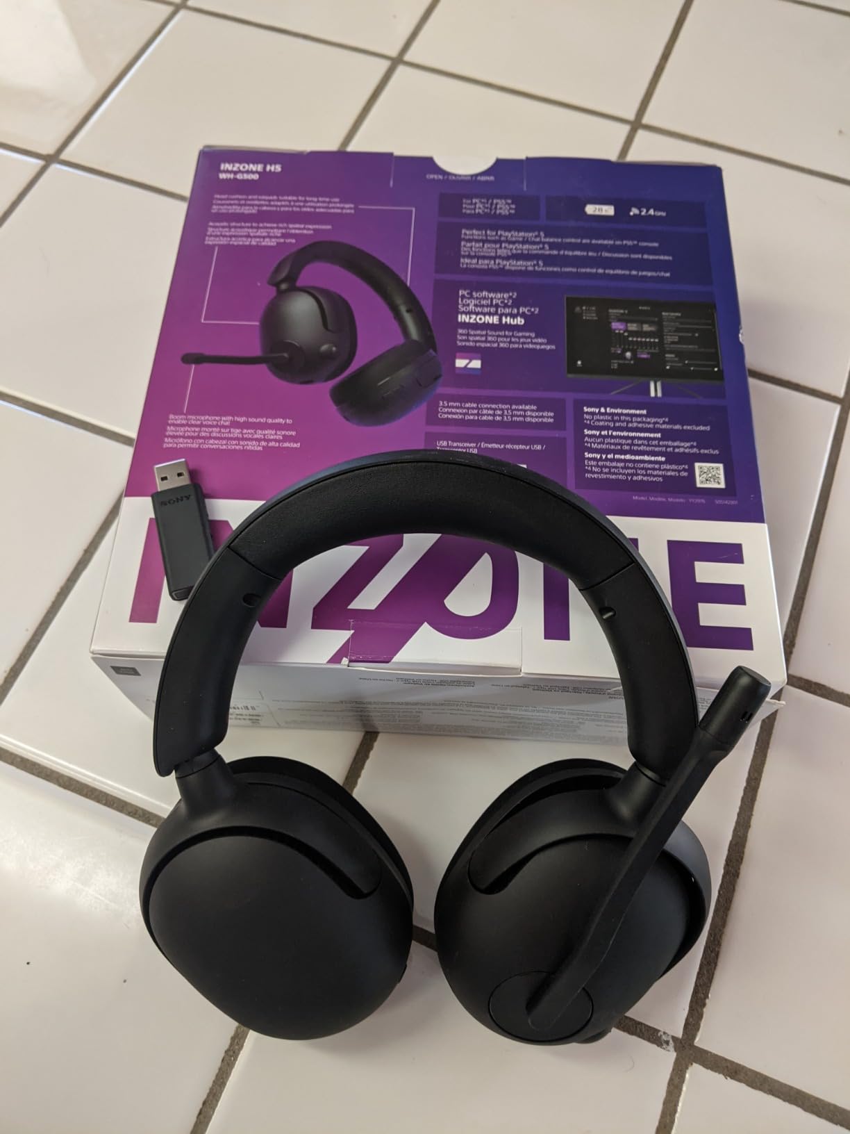 Sony INZONE H5 Wireless Over-Ear Gaming Headset PS5 Headphones, Black customer photo 2