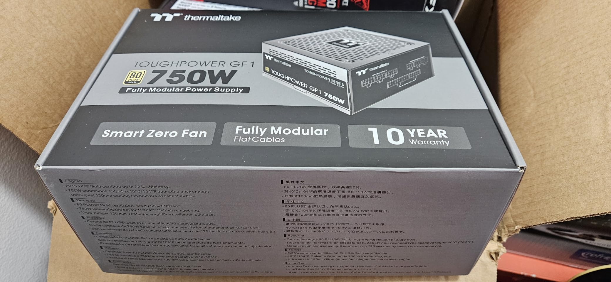 Thermaltake GF1 Fully Modular ATX 750W Power Supply - 80 Plus Gold - Ultra Quiet - Zero RPM, PS-TPD-0750FNFAGU-P customer photo 1