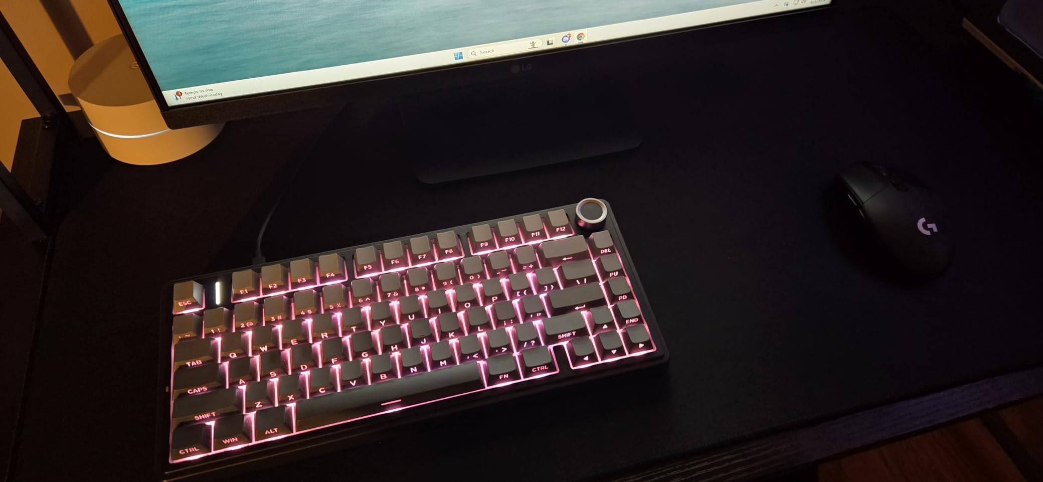 EPOMAKER x Aula F75 Gasket Mechanical Keyboard, 75% Wireless Hot Swappable Gaming Keyboard with Five-Layer Padding&Knob, BT/2.4GHz/USB-C, RGB (Light Blue, LEOBOG Reaper Switch) customer photo 1