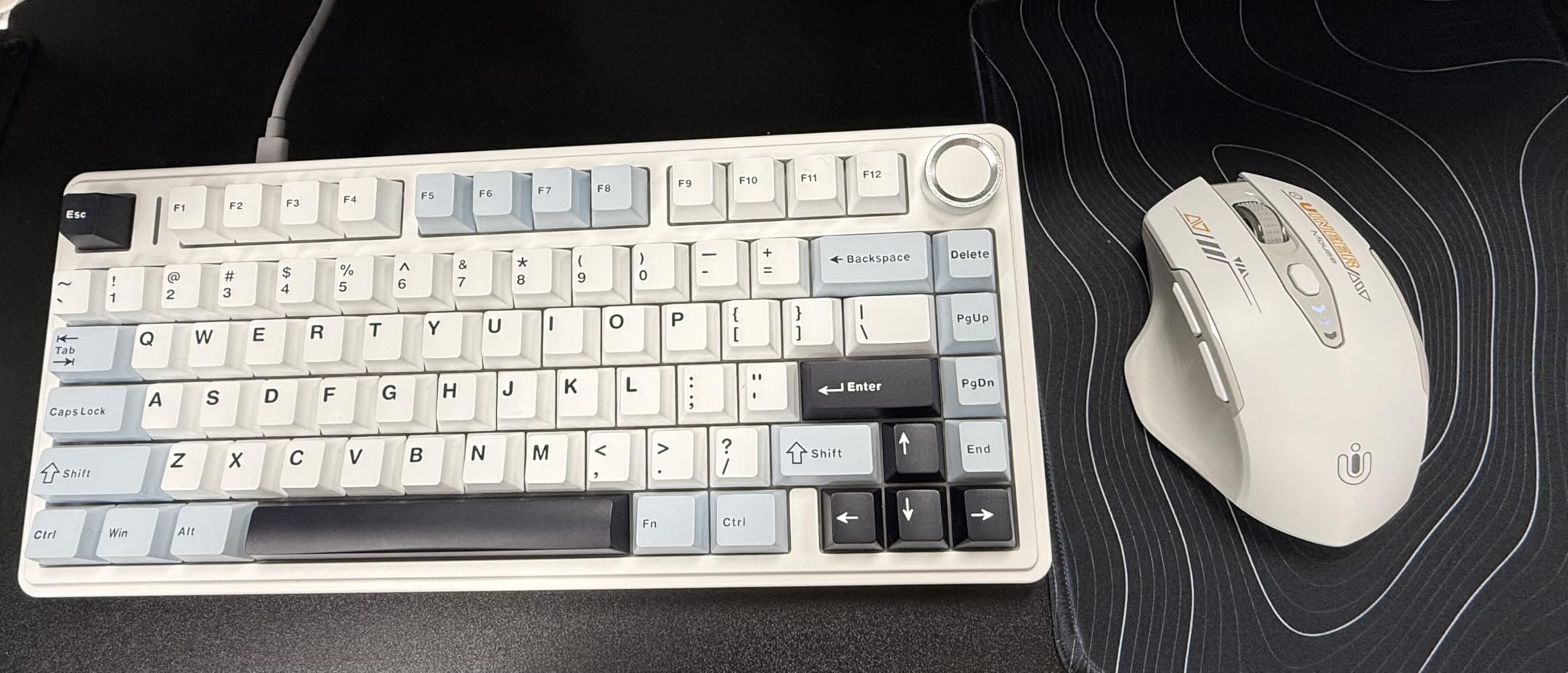 EPOMAKER x Aula F75 Gasket Mechanical Keyboard, 75% Wireless Hot Swappable Gaming Keyboard with Five-Layer Padding&Knob, BT/2.4GHz/USB-C, RGB (Light Blue, LEOBOG Reaper Switch) customer photo 2