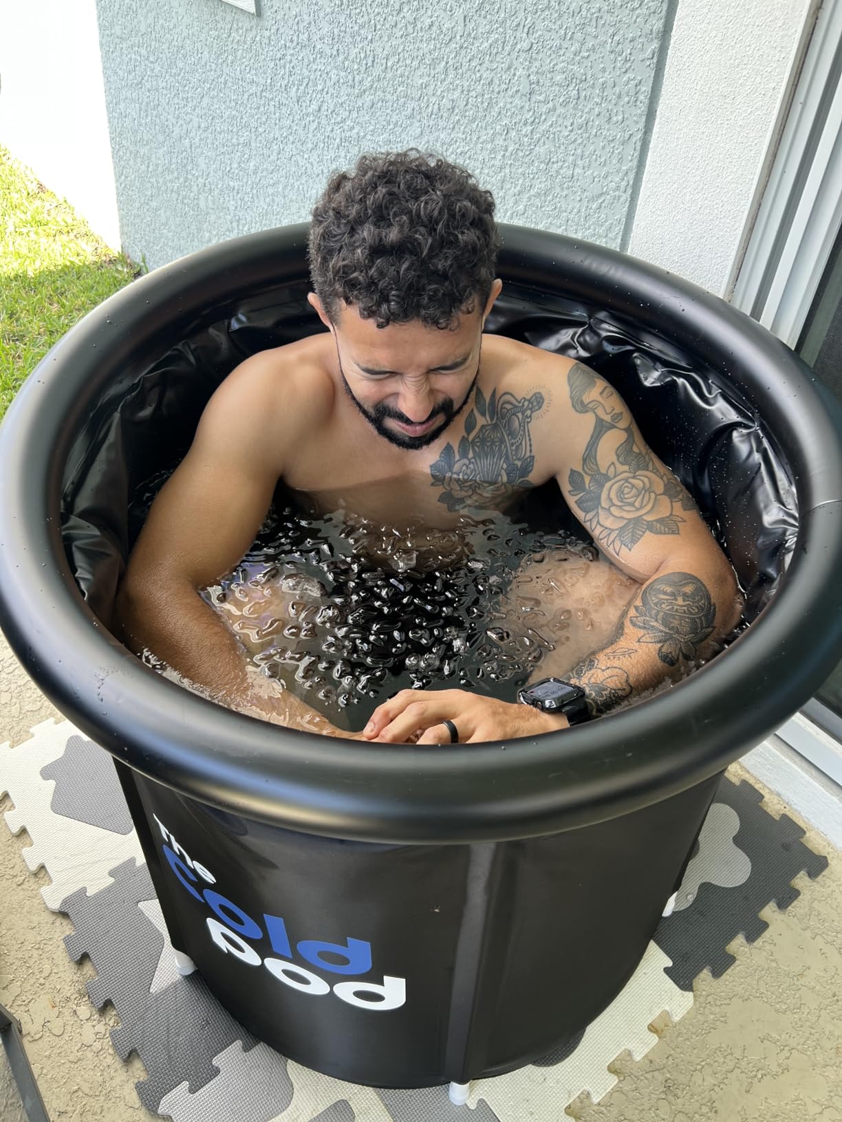 The Cold Pod Ice Bath Tub for Athletes with Cover: 88 Gallons Cold Plunge Tub for Recovery, Multiple Layered Portable Ice Bath Plunge Pool customer photo 2