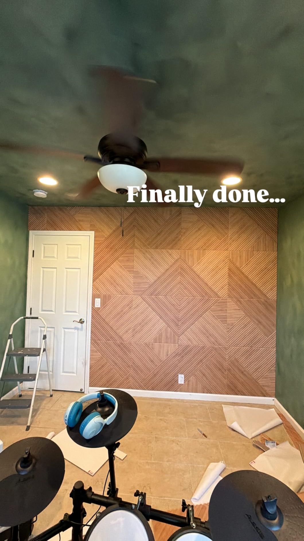 BUBOS 6-Pack Acoustic Panels, Wood Grain Sound Absorbing Panels, 23.6x23.6 customer photo 2