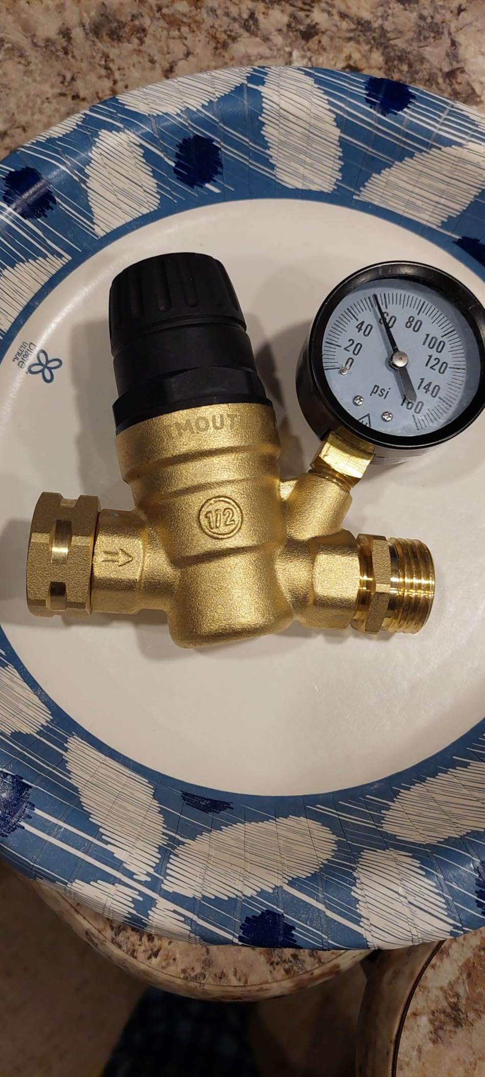 STMOUTUO RV Water Pressure Regulator Valve for Camper. Lead-Free Brass. customer photo 1