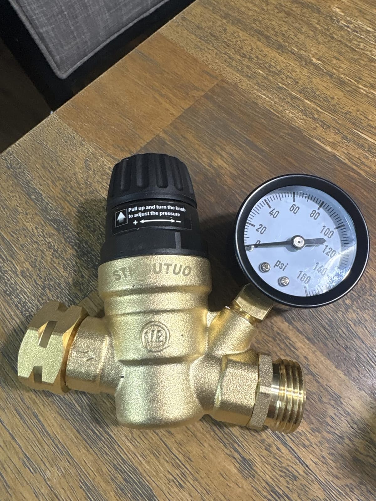 STMOUTUO RV Water Pressure Regulator Valve for Camper. Lead-Free Brass. customer photo 2