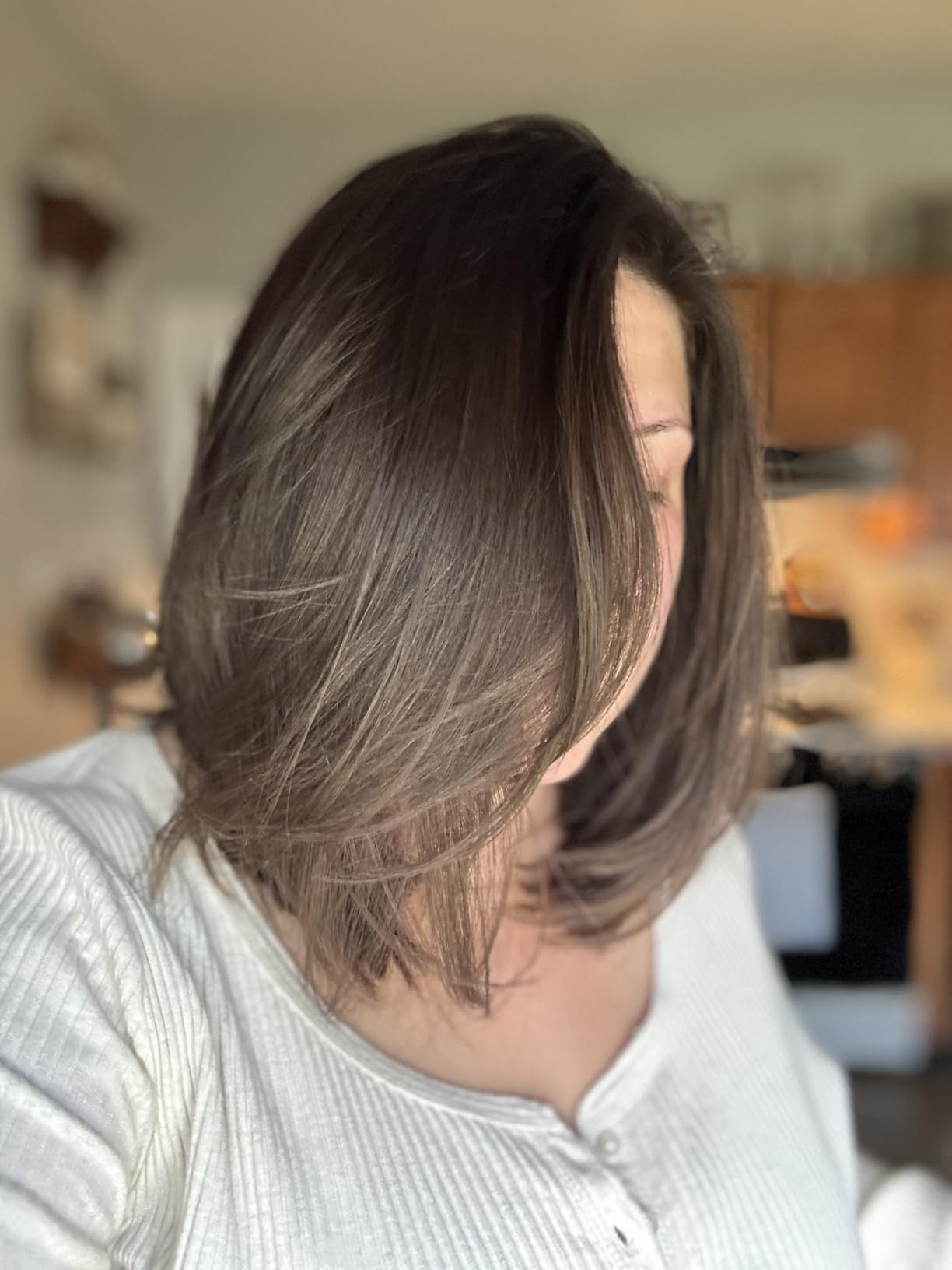 Hairitage Volumizing One Step Blow Dry Brush + Hair Dryer for Curling + Straightening - Ceramic Tourmaline Blowout Brush + Volumizer - Hair Styler for Smooth Shiny, Frizz-Free Styles - Matte Grey customer photo 1