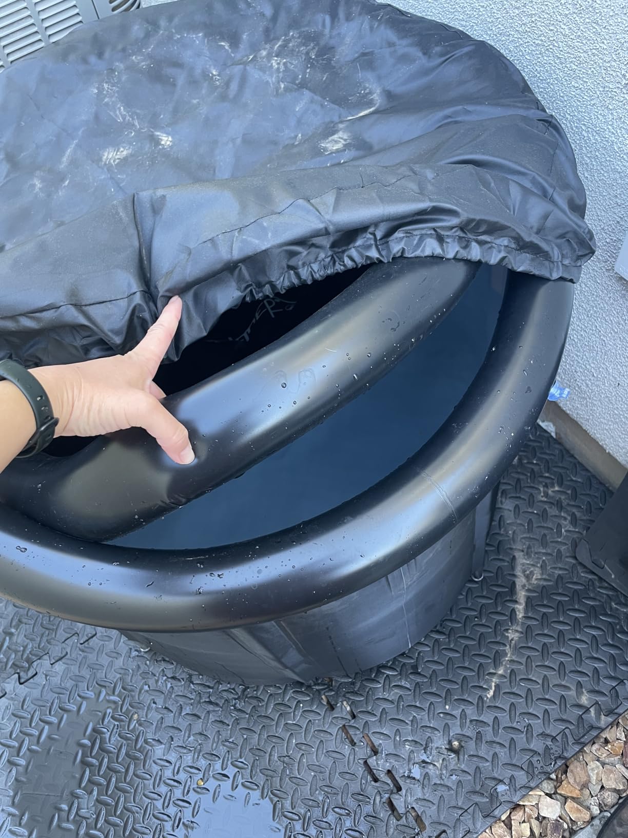 Bubplay Ice Bath Cold Plunge Tub with Cover for Indoor Outdoor for Recovery, Cold Water Therapy, Athletes & Adults -105 Gallons, Black, XL customer photo 2
