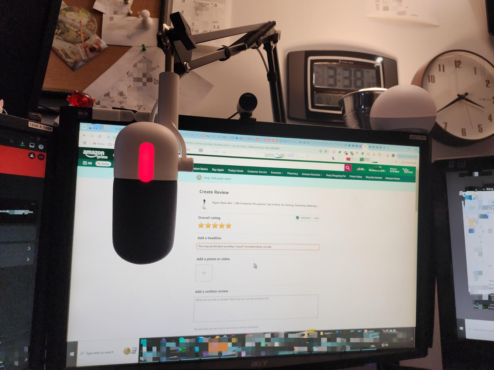 Elgato Wave Neo USB Condenser Microphone, Tap to Mute customer photo 2